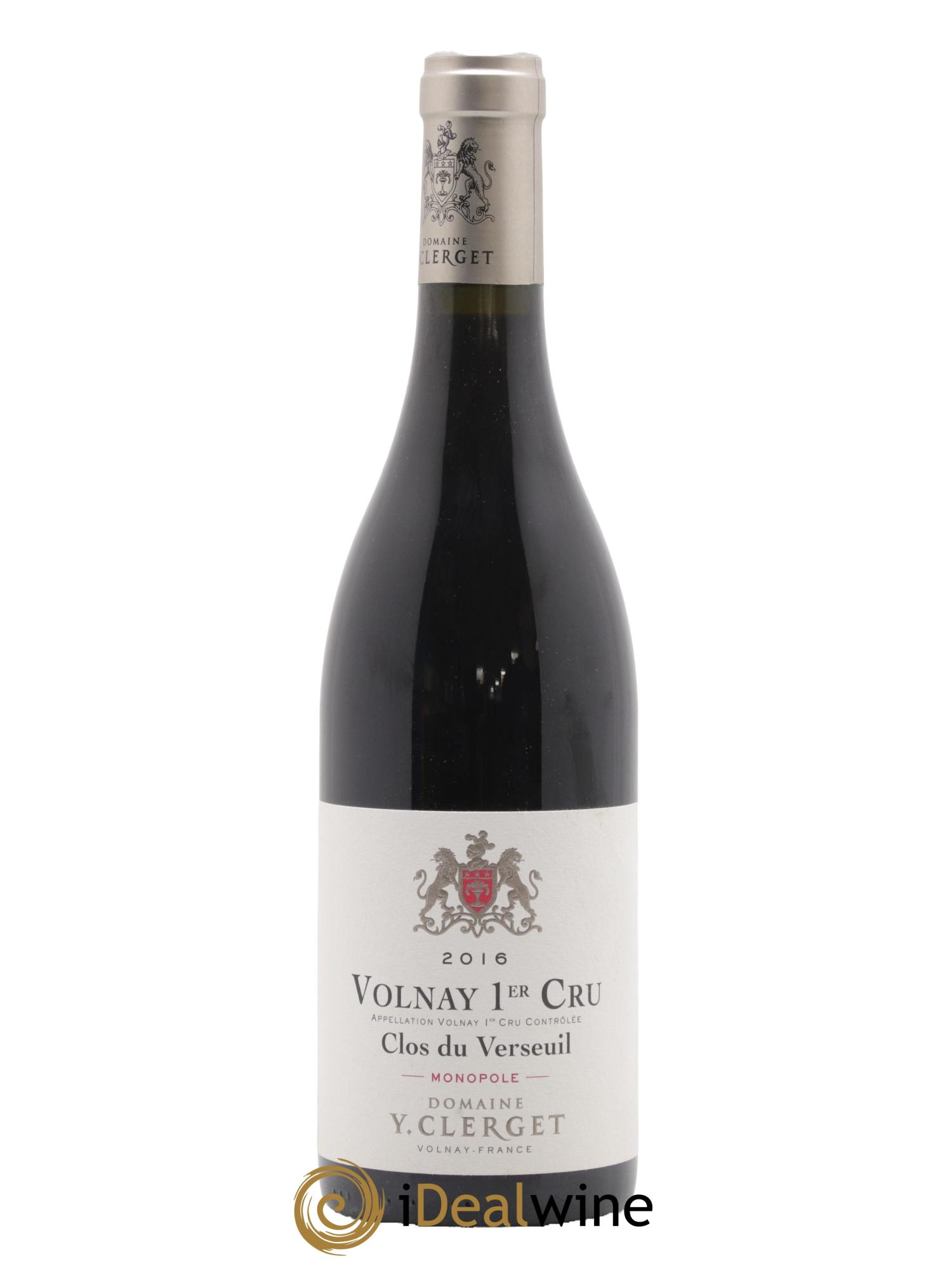 Volnay 1er Cru Clos du Verseuil Monopole Yvon Clerget (Domaine) 2016 - Lot de 1 bouteille - 0