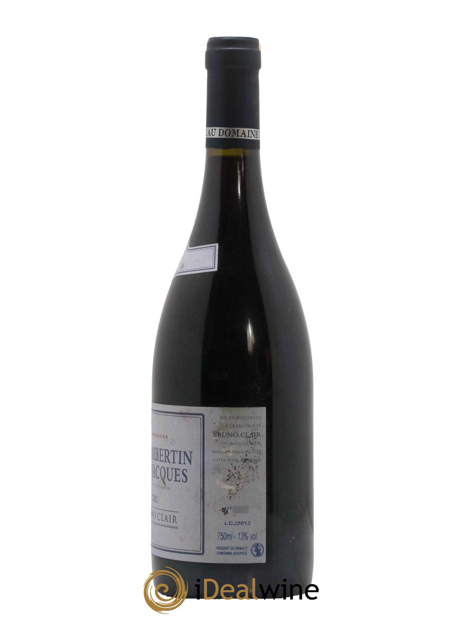 Gevrey-Chambertin 1er Cru Clos Saint-Jacques Bruno Clair (Domaine) 2012 - Lot de 1 bouteille - 1