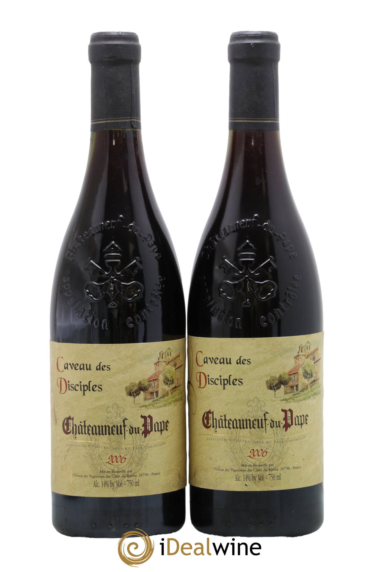 Châteauneuf-du-Pape Caveau Des Disciples Union Des Vignerons Des Côtes Du Rhône 2006 - Lot de 2 bouteilles - 0
