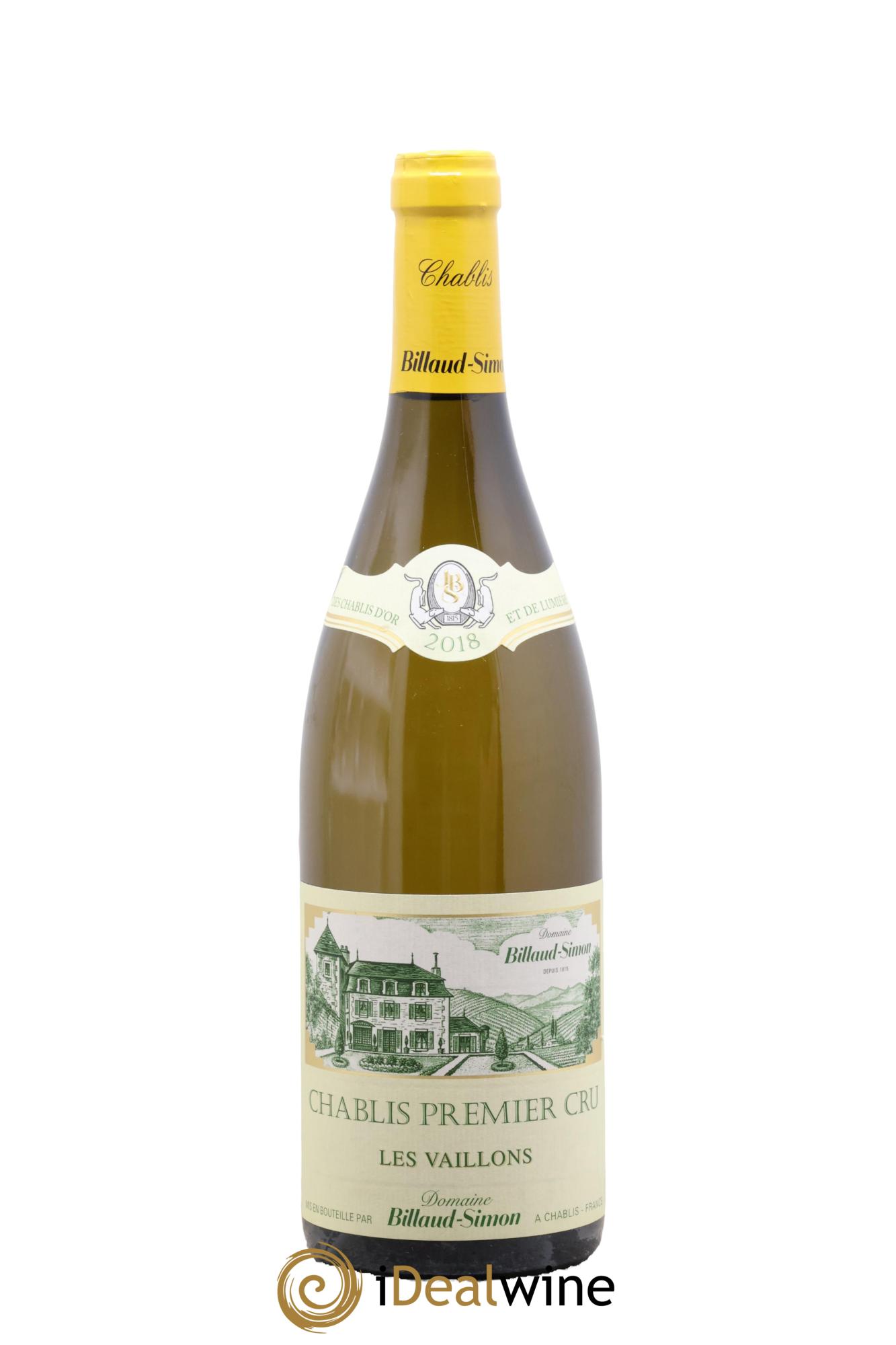 Chablis 1er Cru Les Vaillons Billaud-Simon (Domaine) 2018 - Lot de 1 bouteille - 0