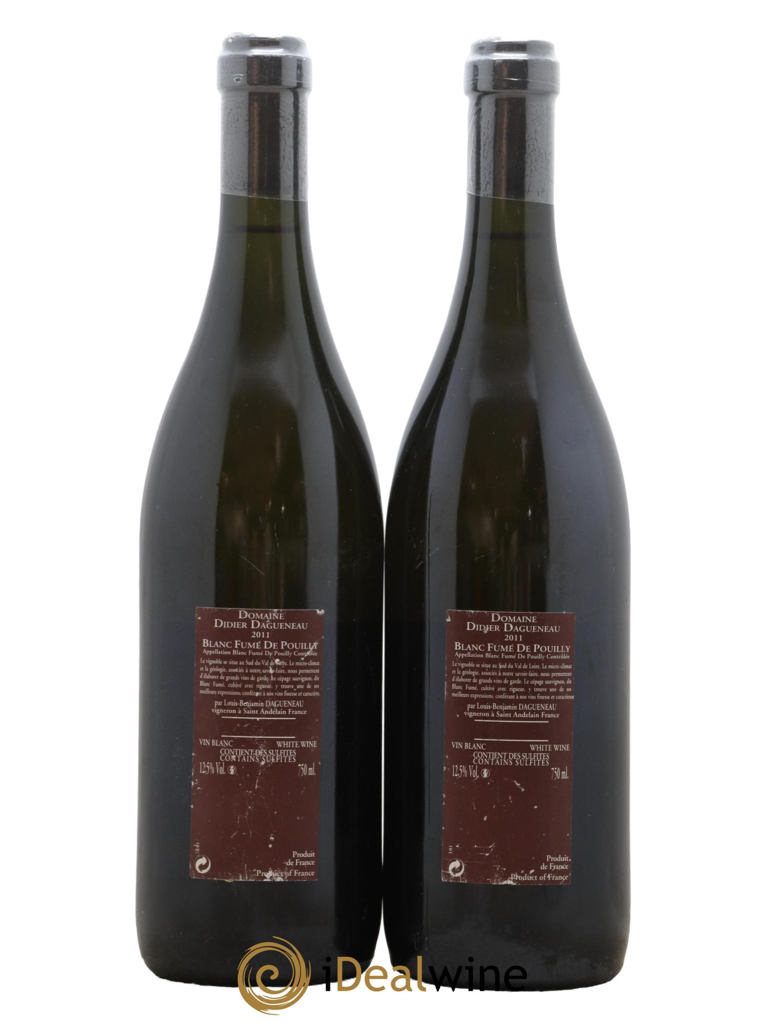 Vin de France (anciennement Pouilly-Fumé) Pur Sang Dagueneau (Domaine Didier - Louis-Benjamin) 2011 - Posten von 2 Flaschen - 1