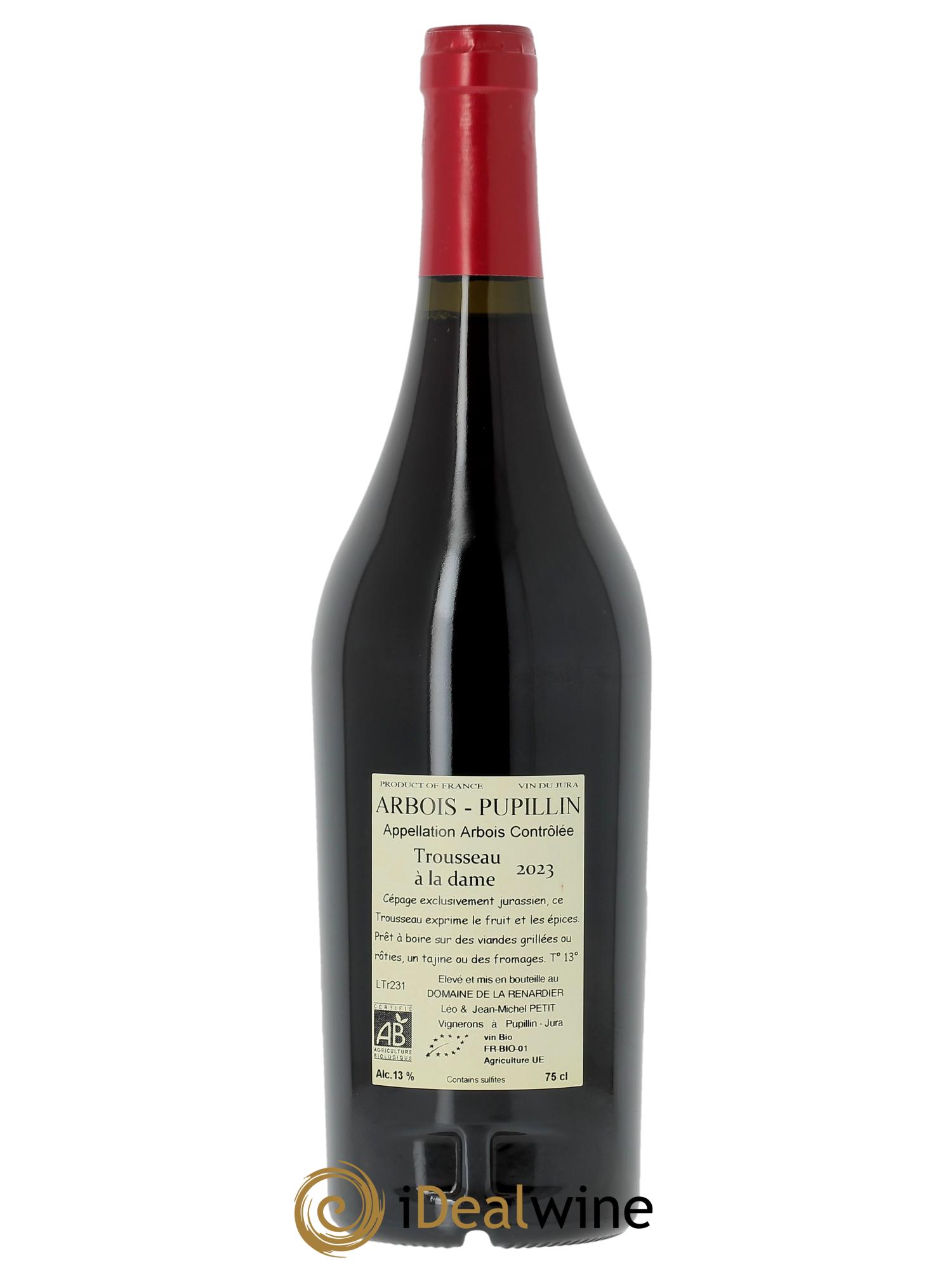 Arbois Trousseau Domaine de la Renardière  2023 - Lot de 1 bouteille - 1