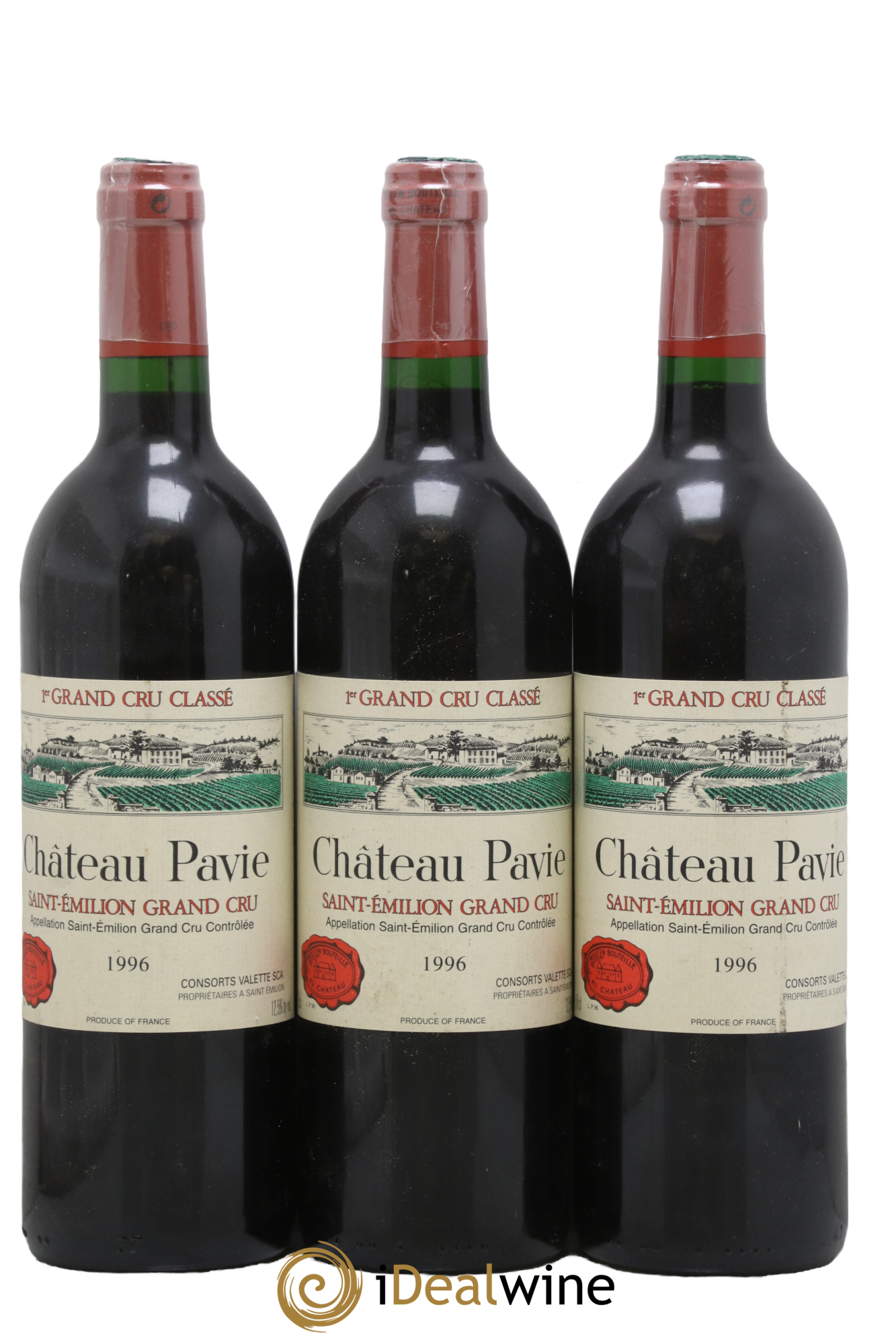 Château Pavie 1er Grand Cru Classé A 1996 - Lot of 3 bottles - 0