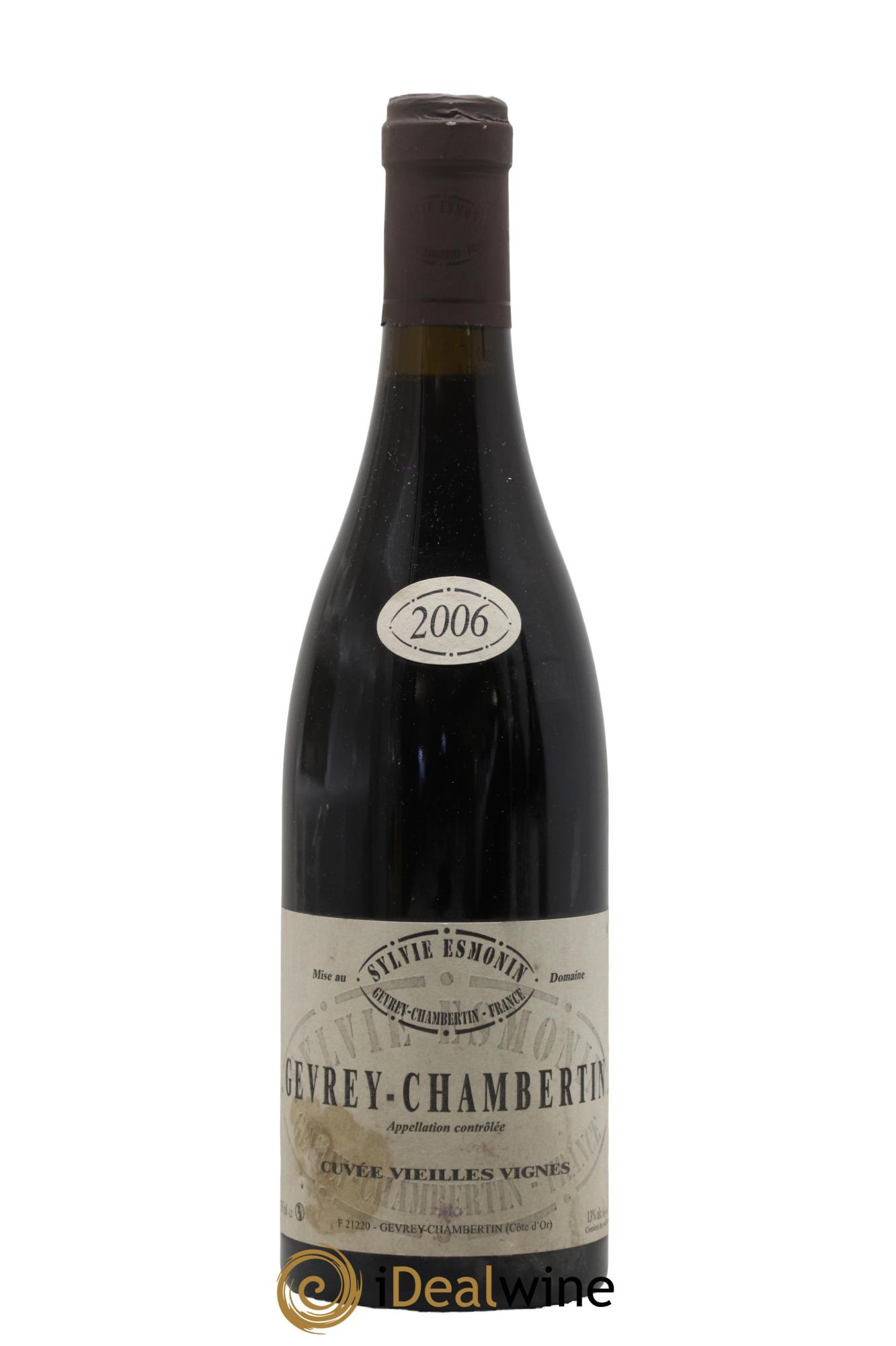 Gevrey-Chambertin Vieilles Vignes Sylvie Esmonin 2006 - Lot de 1 bouteille - 0