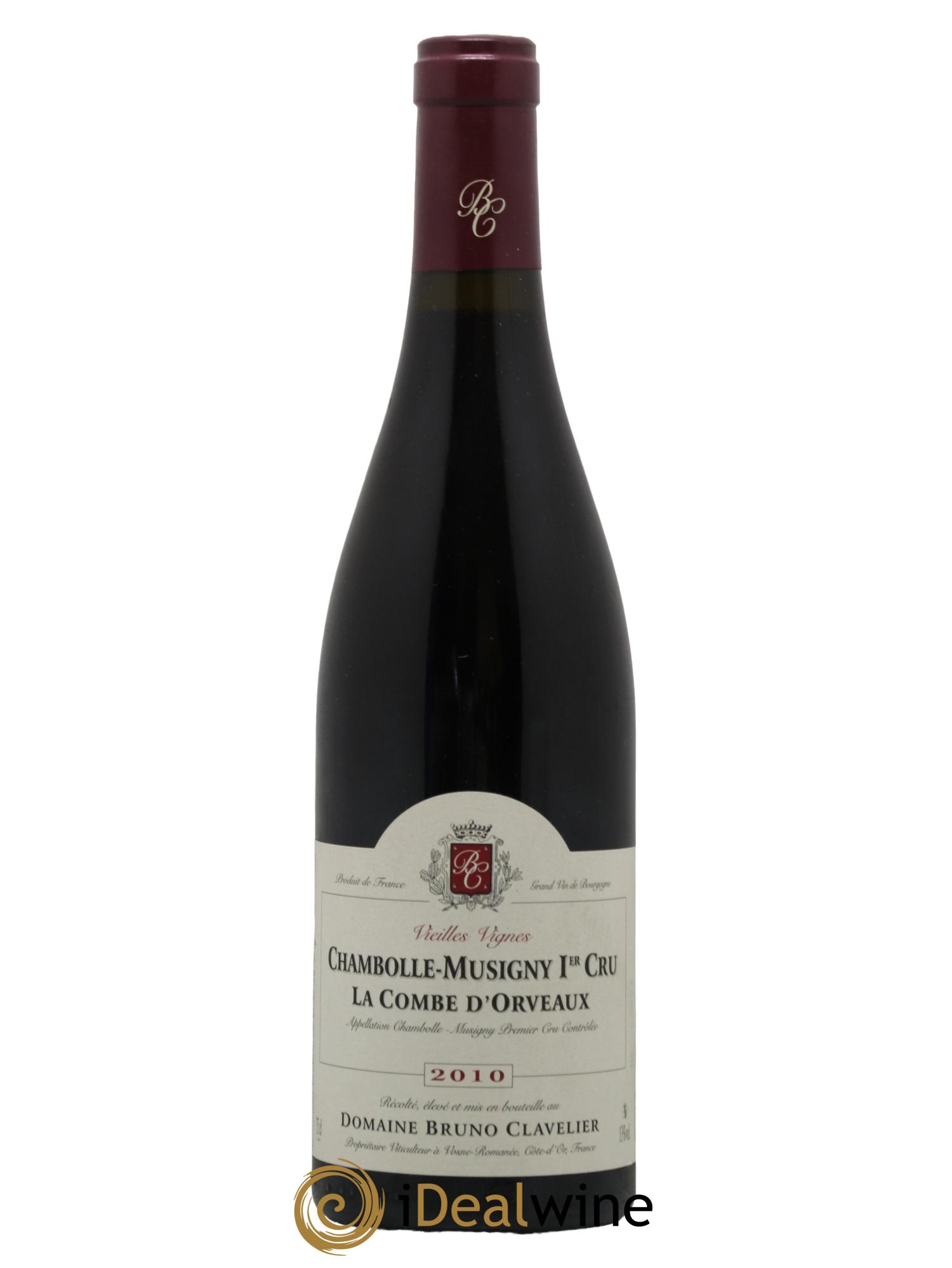 Chambolle-Musigny 1er Cru La Combe d'Orveaux Vieilles Vignes Bruno Clavelier 2010 - Lot de 1 bouteille - 0
