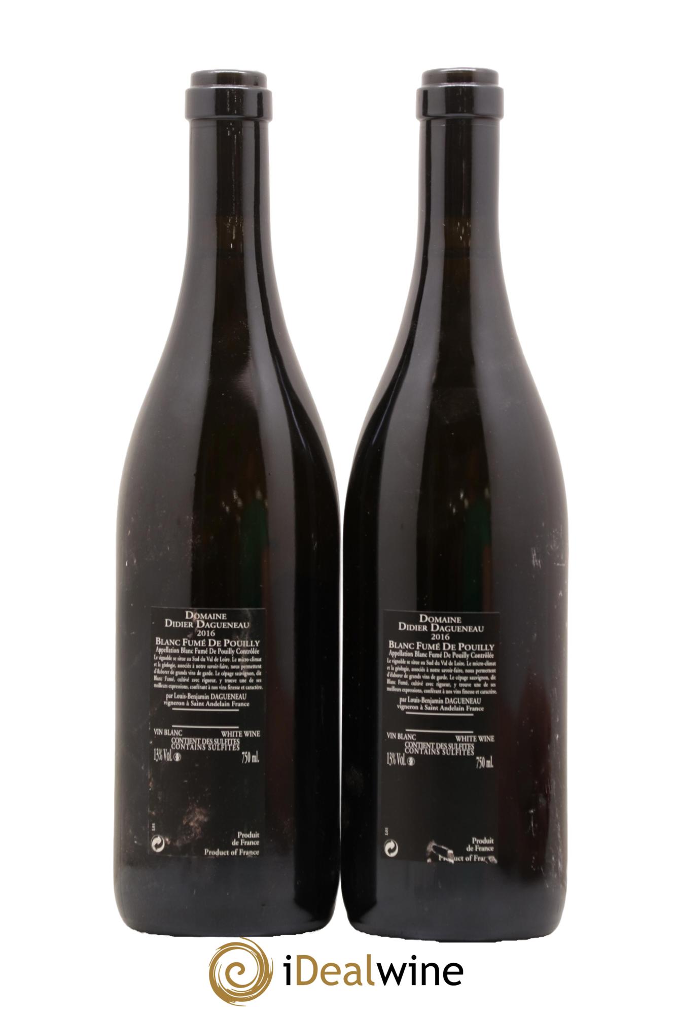 Vin de France (anciennement Pouilly-Fumé) Silex Dagueneau (Domaine Didier - Louis-Benjamin) 2016 - Lot de 2 bouteilles - 1