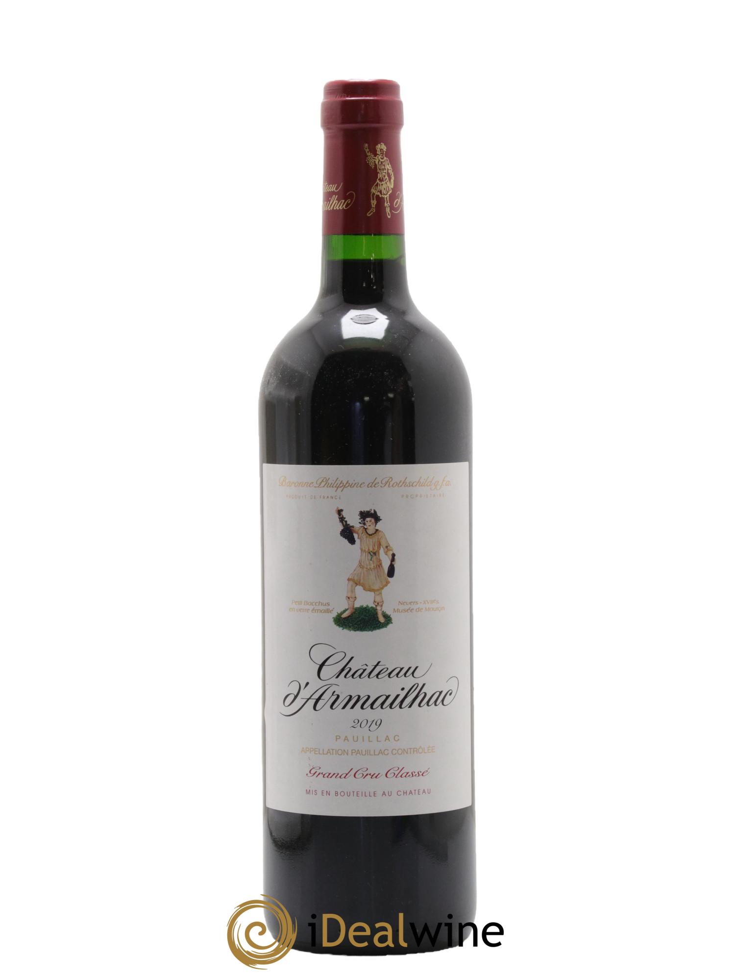 Château d' Armailhac - Mouton Baron(ne) Philippe 5ème Grand Cru Classé 2019 - Lot de 1 bouteille - 0