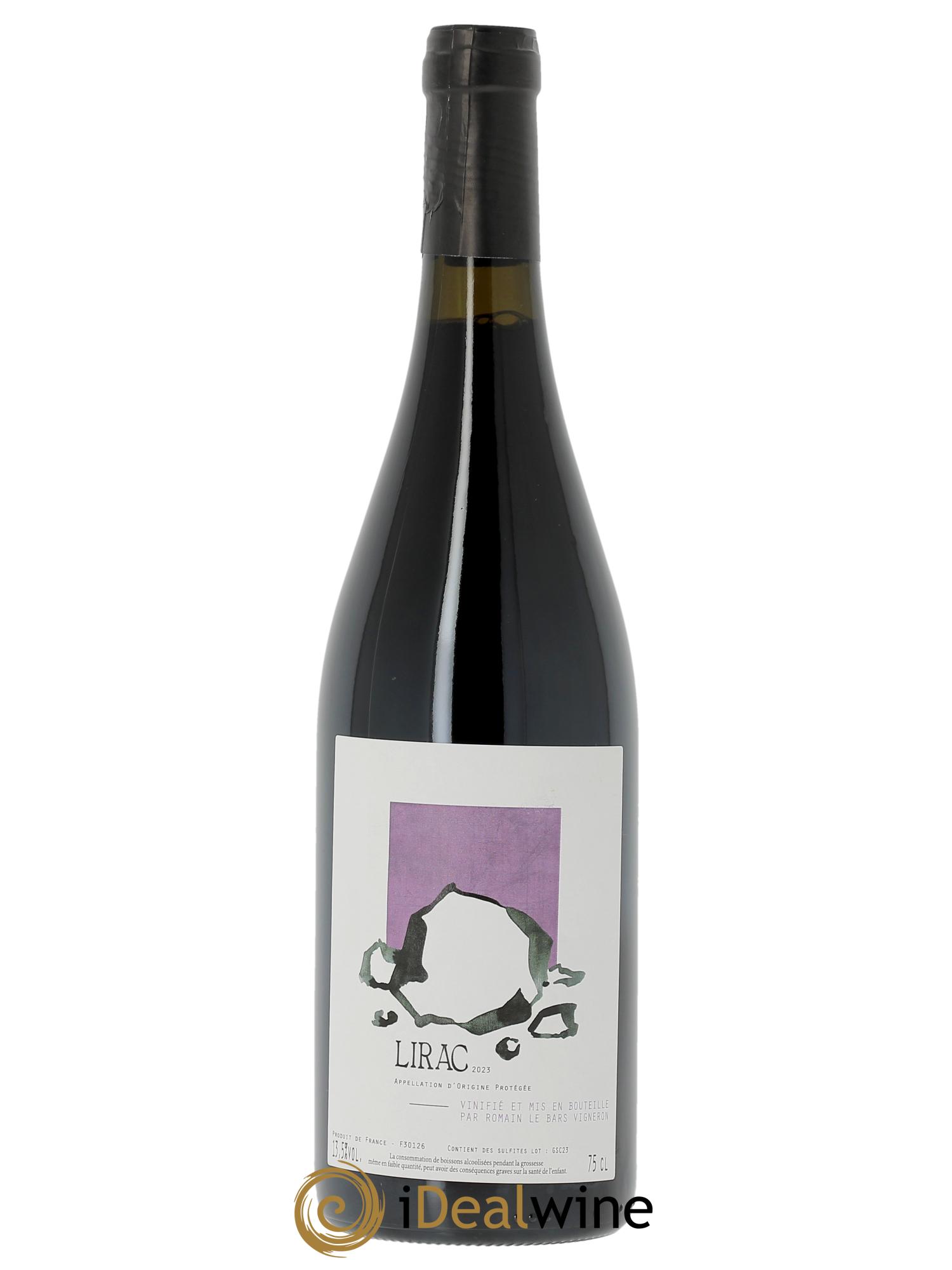 Lirac Romain Le Bars 2023 - Lot de 1 bouteille - 0