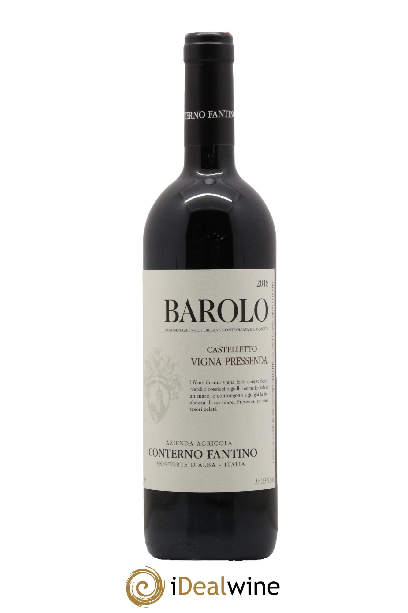 Barolo Castelletto Vigna Pressenda Conterno Fantino 2018 - Lot de 1 bouteille - 0
