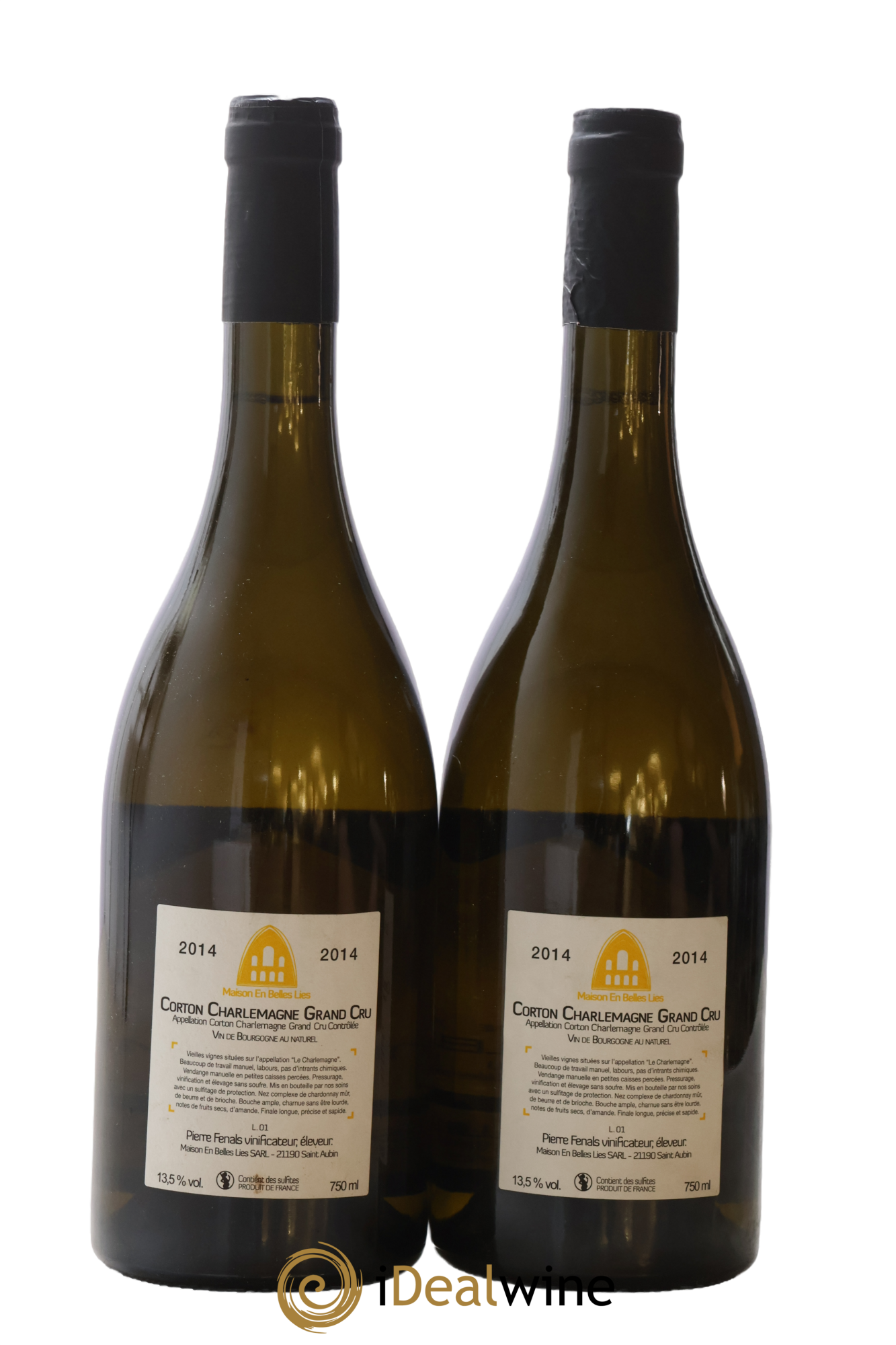 Corton-Charlemagne Grand Cru Maison En Belles Lies 2014 - Posten von 2 Flaschen - 1