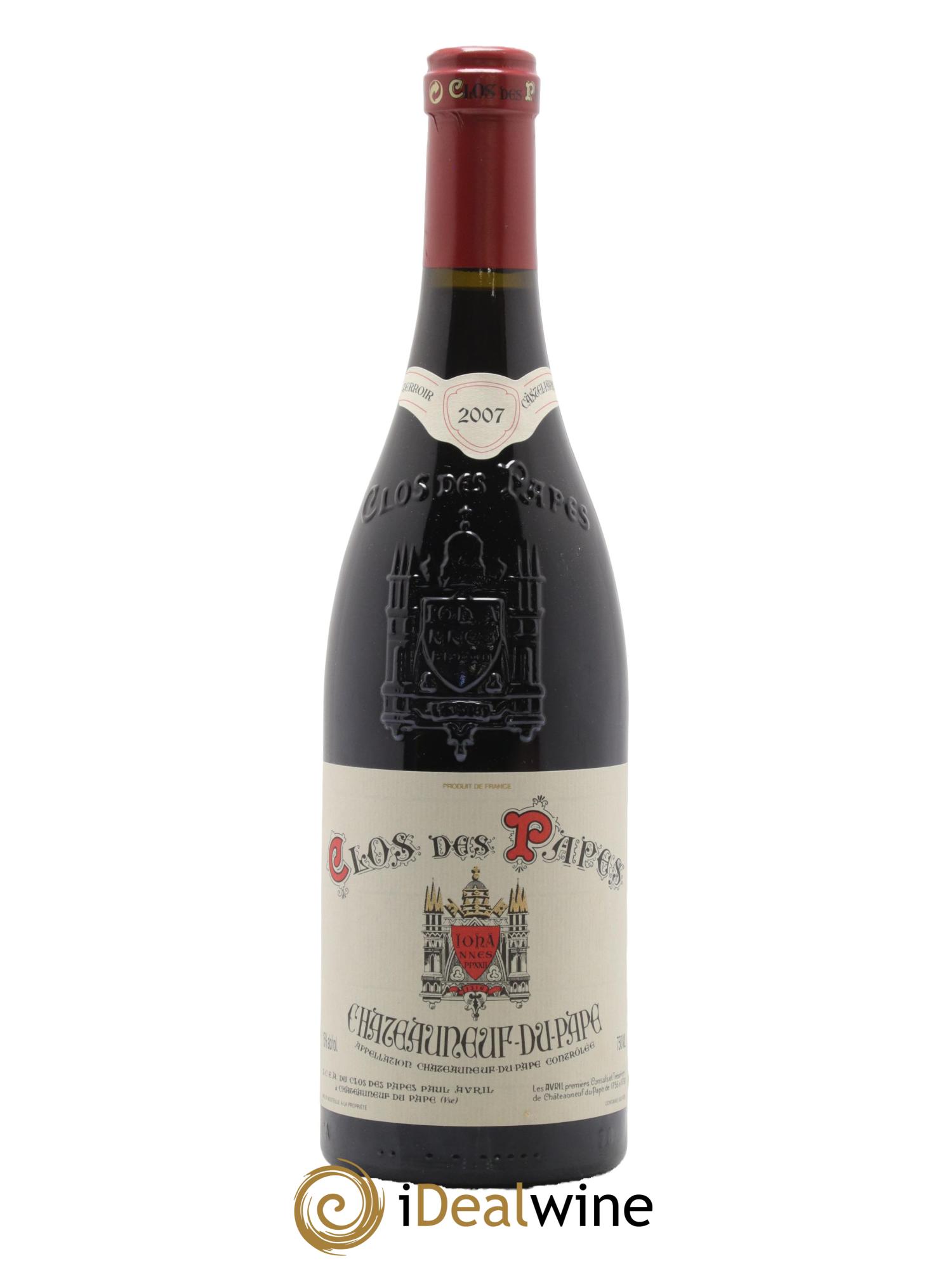 Châteauneuf-du-Pape Clos des Papes - Paul Avril 2007 - Lot de 1 bouteille - 0