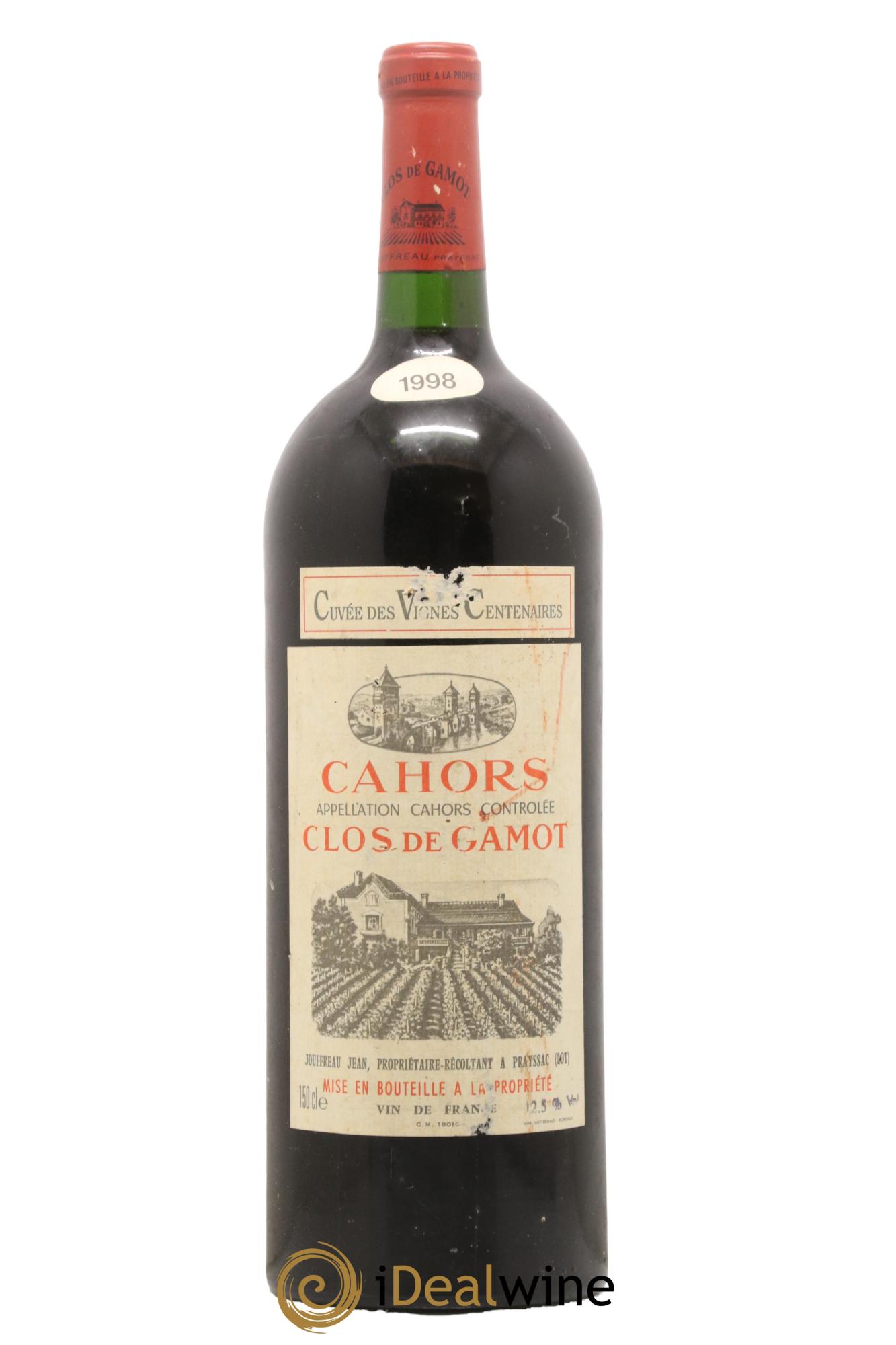 Cahors Clos de Gamot famille Jouffreau Cuvee des Vignes Centenaires 1998 - Lot de 1 magnum - 0