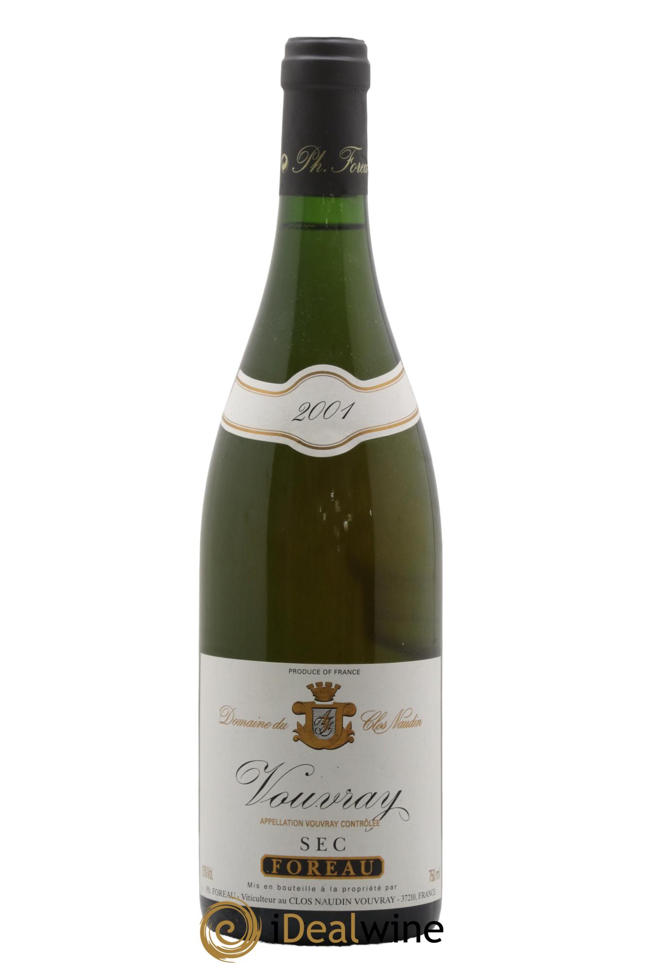 Vouvray Sec Clos Naudin - Philippe Foreau 2001 - Posten von 1 Flasche - 0