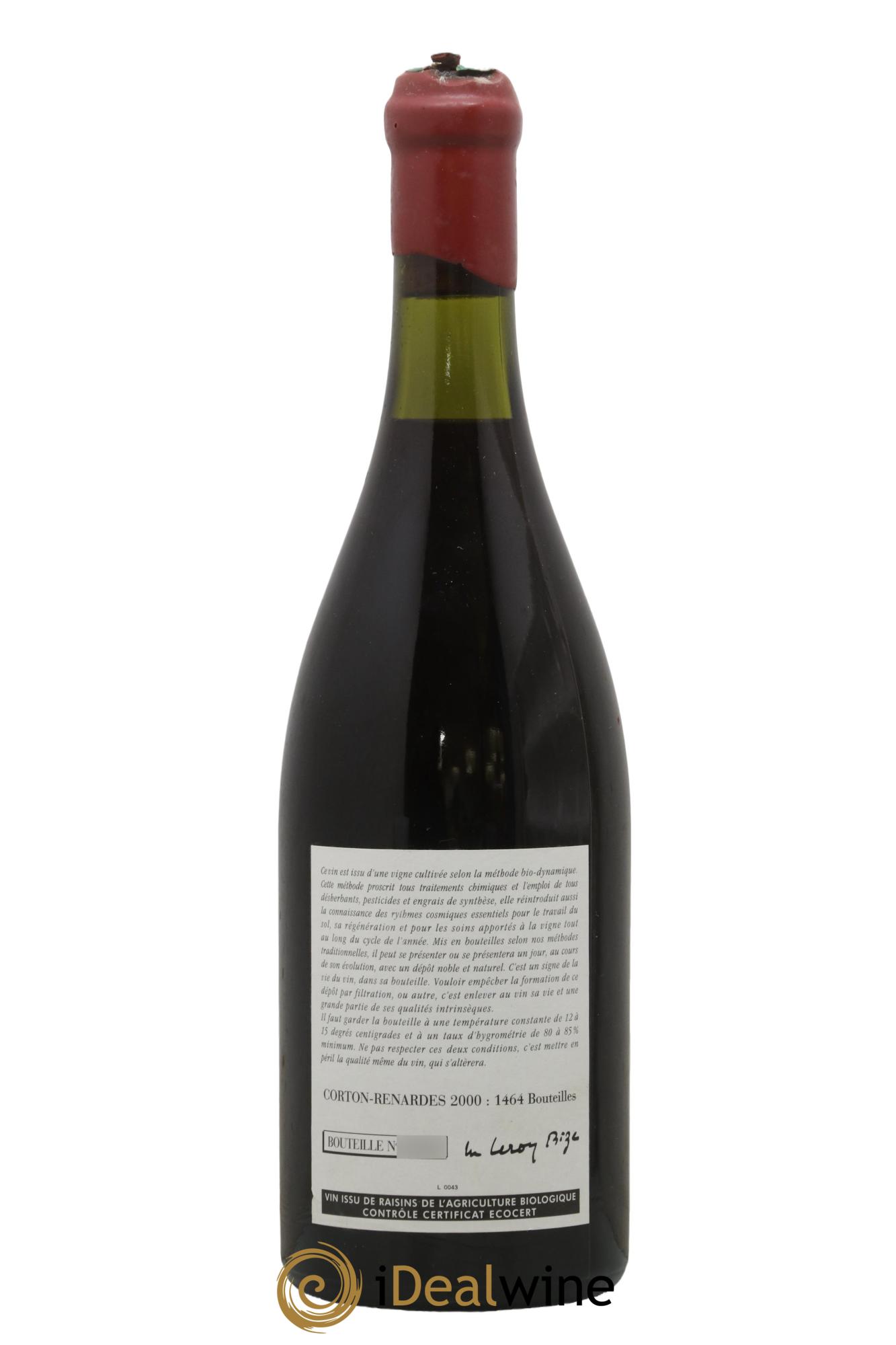 Corton Grand Cru Les Renardes Leroy (Domaine) 2000 - Lot de 1 bouteille - 1