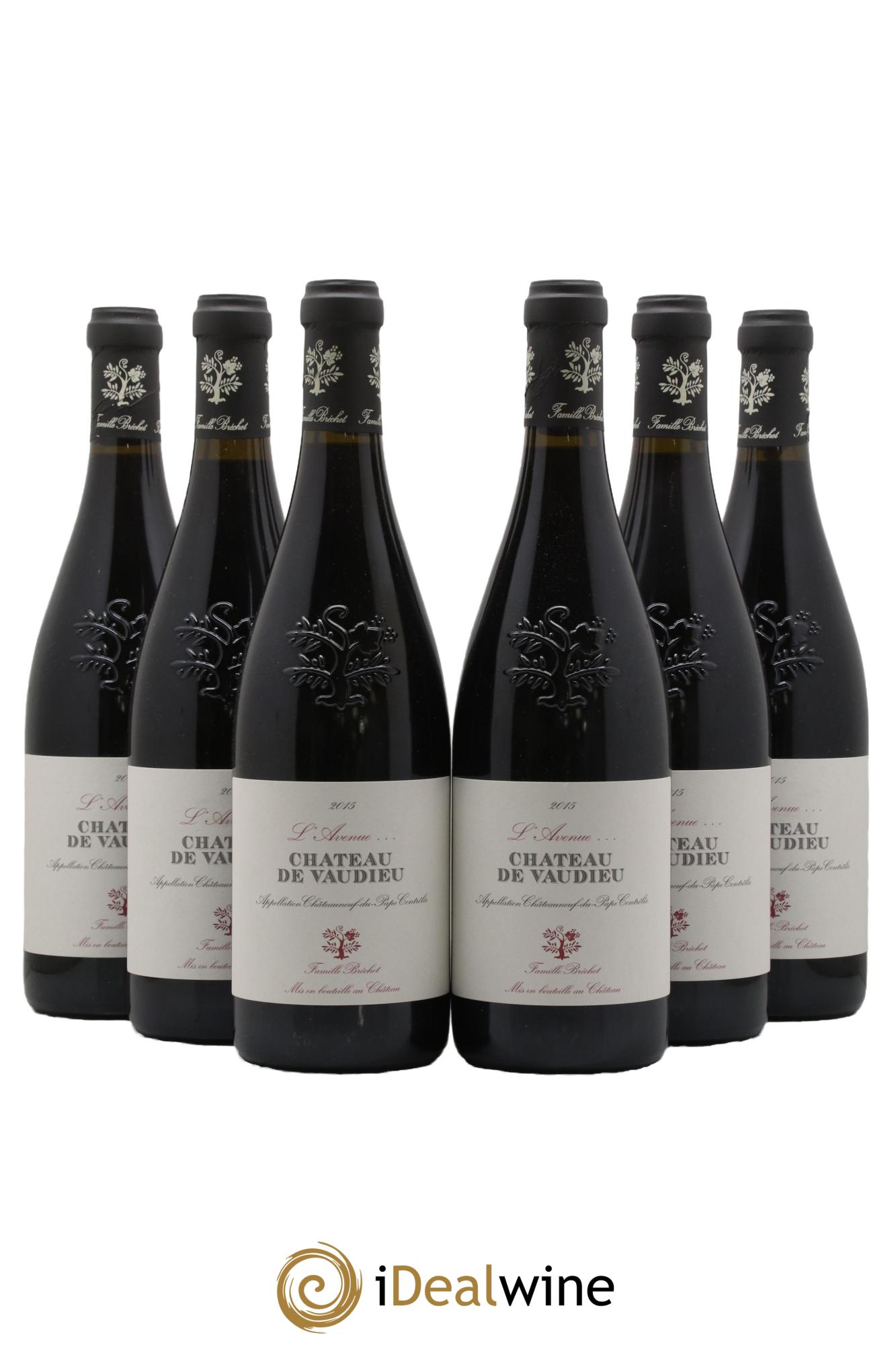 Châteauneuf-du-Pape L'Avenue Château De Vaudieu 2015 - Lot of 6 bottles - 0