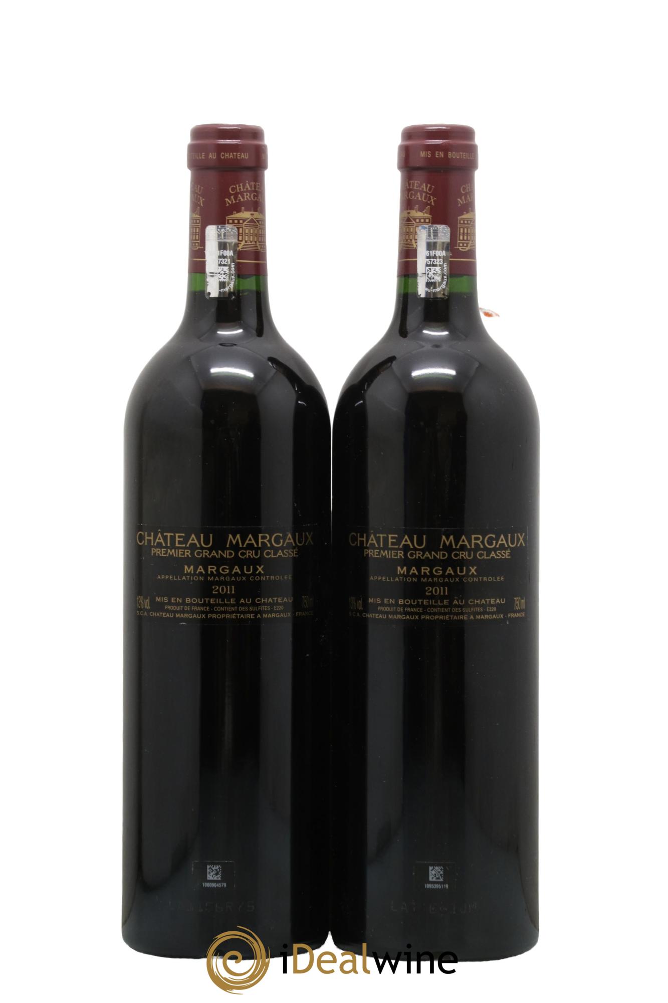 Château Margaux 1er Grand Cru Classé 2011 - Lot de 2 bouteilles - 1