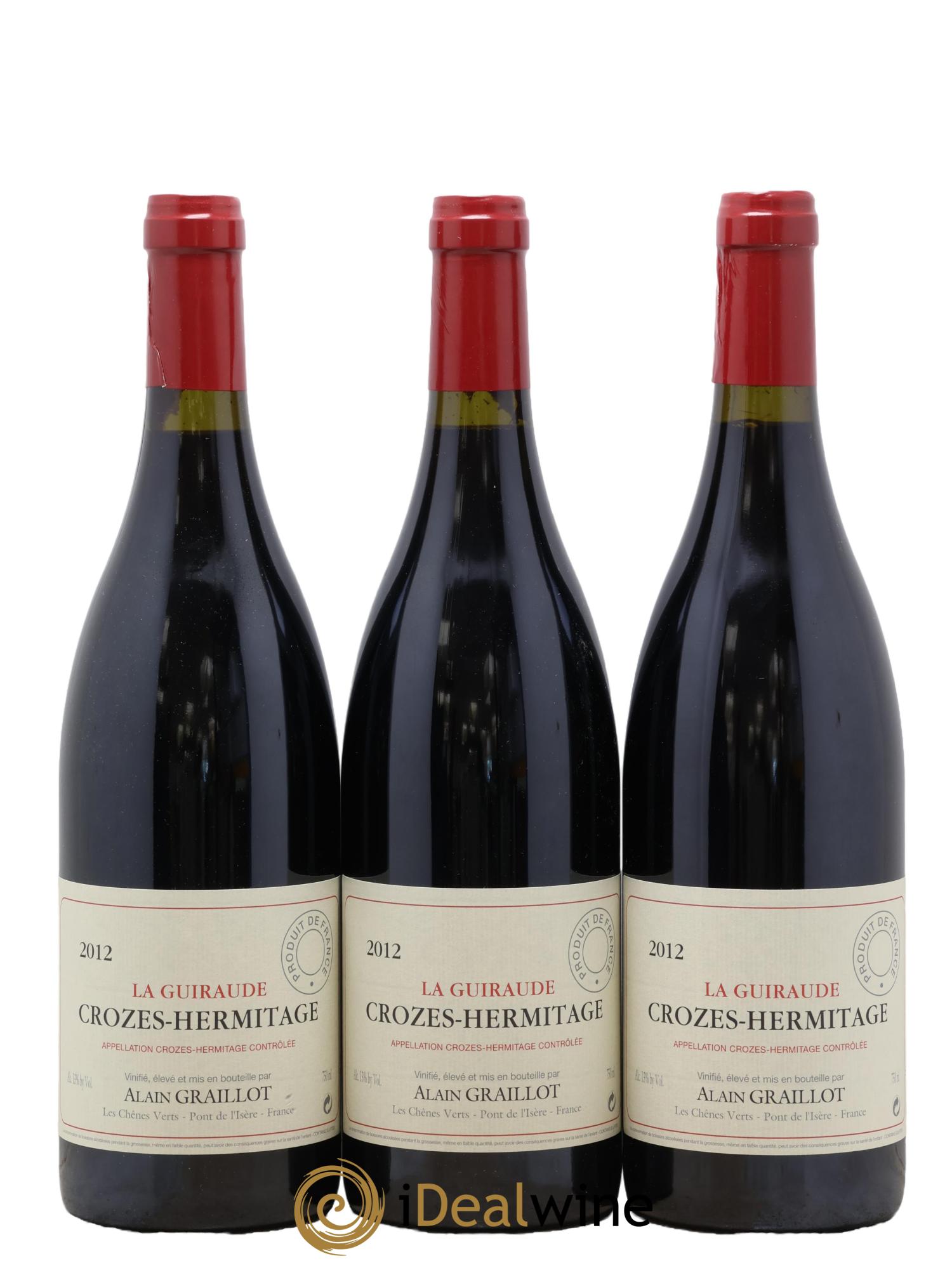 Crozes-Hermitage La Guiraude Domaine Graillot 2012 - Lotto di 3 bottiglie - 0
