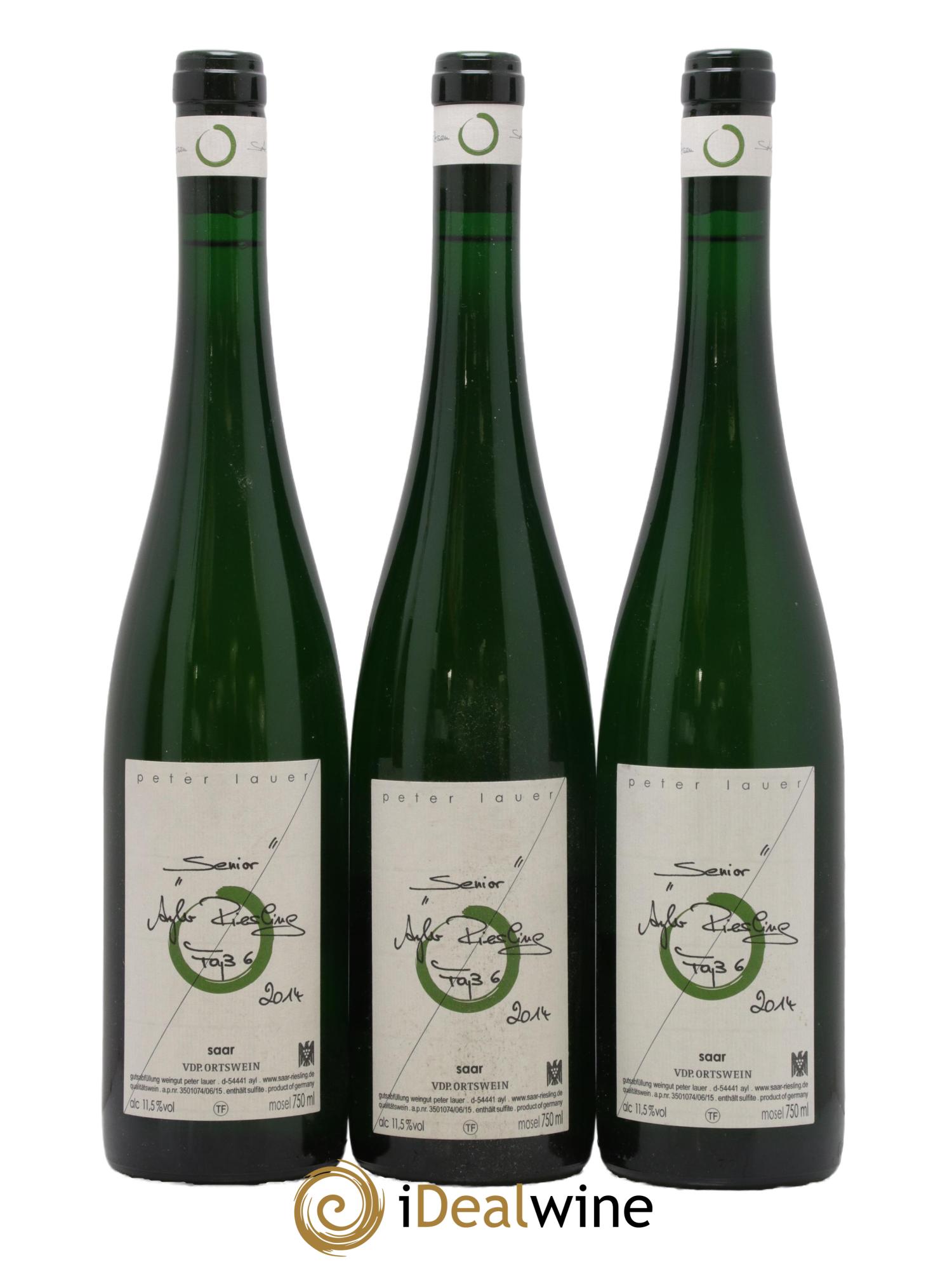 Allemagne Mosel-Saar Ayler Riesling Senior Fass 6 Peter Lauer 2014 - Lotto di 3 bottiglie - 0
