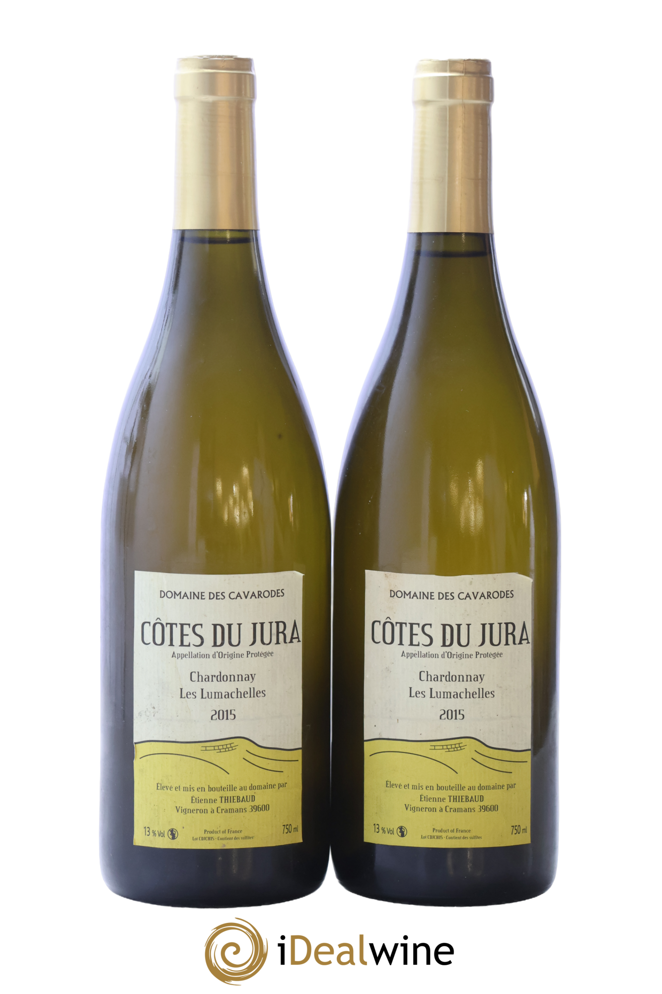 Côtes du Jura Chardonnay Les Lumachelles Cavarodes (Domaine des) - Etienne Thiébaud 2015 - Lot of 2 bottles - 0