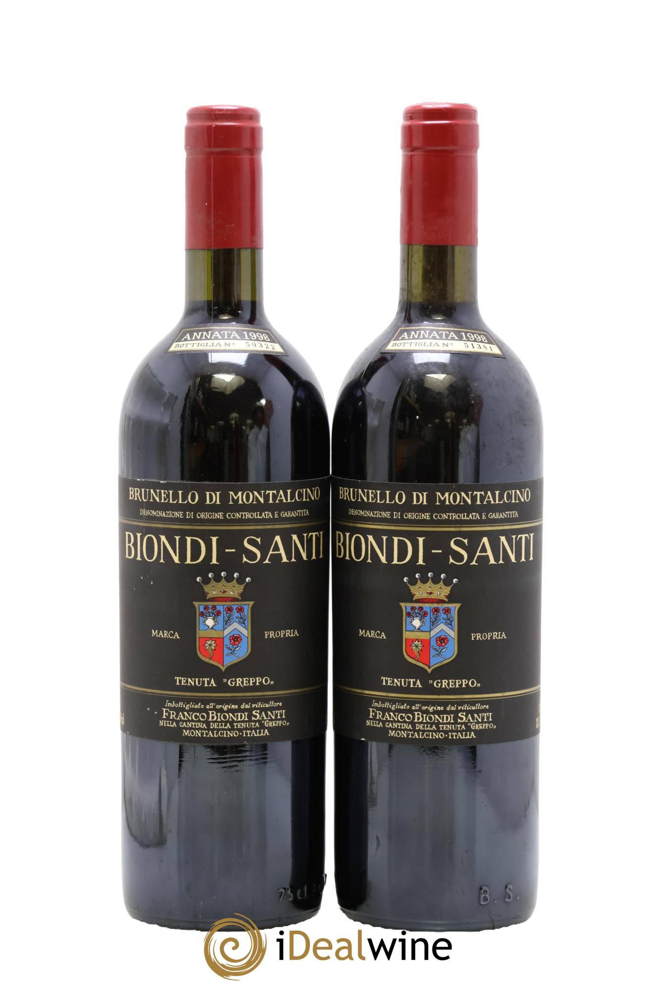 Brunello di Montalcino DOCG Biondi-Santi Tenuta Greppo 1998 - Posten von 2 Flaschen - 0