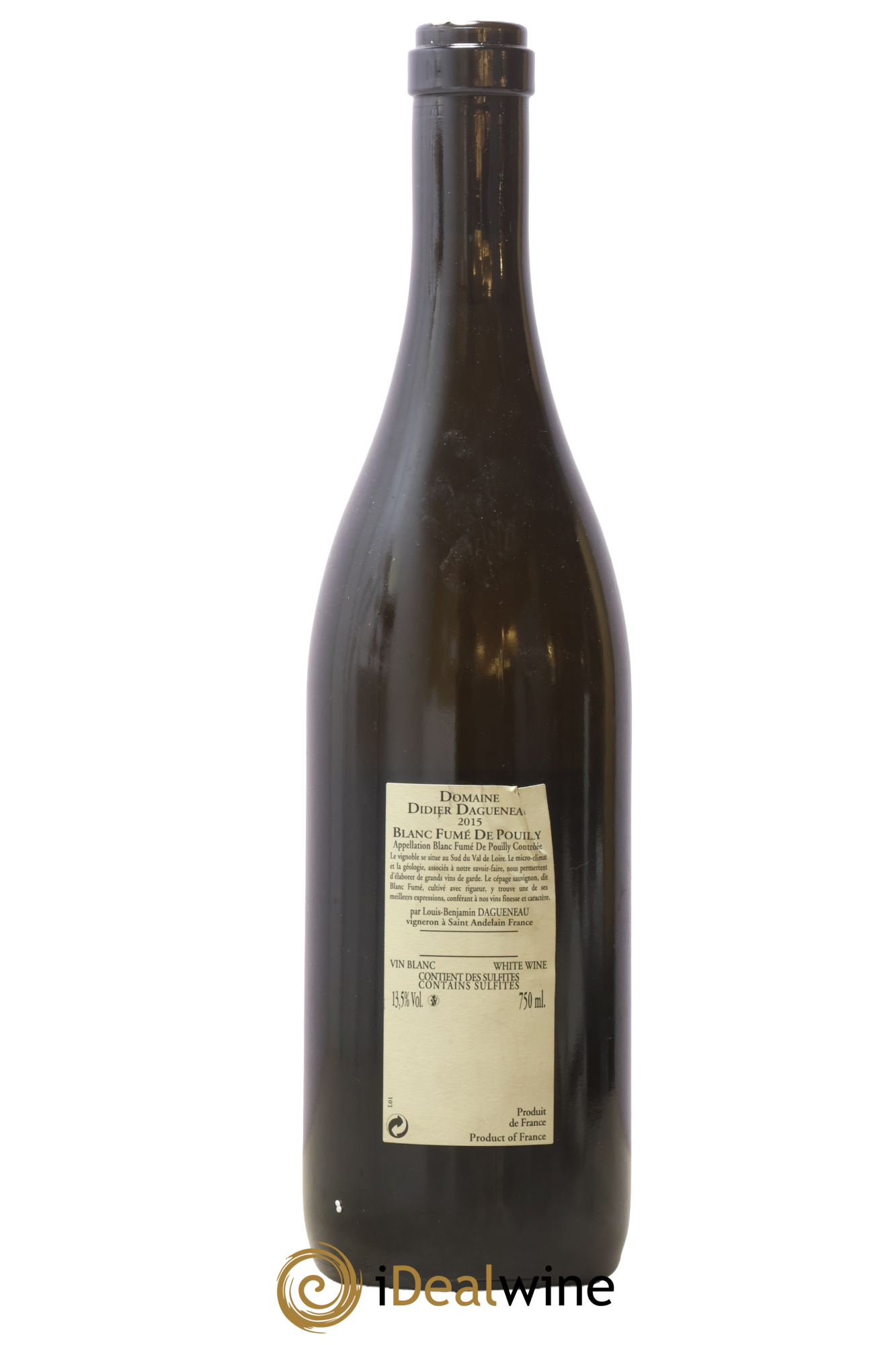 Vin de France (anciennement Pouilly-Fumé) Buisson Renard Dagueneau (Domaine Didier - Louis-Benjamin) 2015 - Lot of 1 bottle - 1