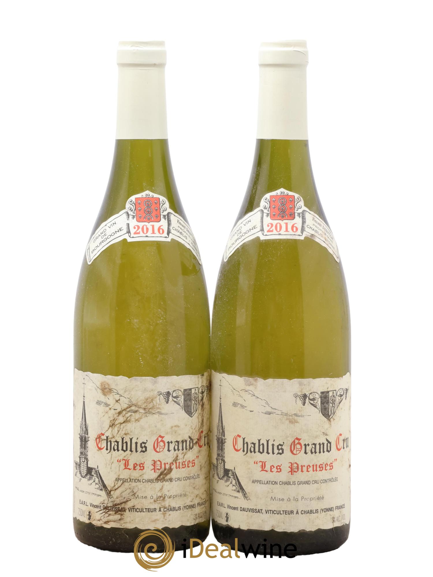 Chablis Grand Cru Les Preuses Vincent Dauvissat (Domaine) 2016 - Posten von 2 Flaschen - 0