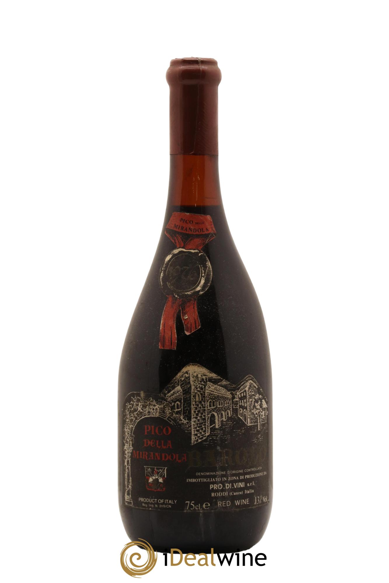 Barolo Picco della Mirandola 1976 - Lot de 1 bouteille - 0