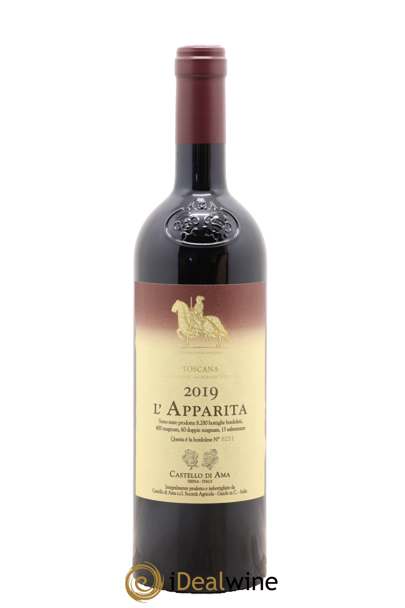 Toscana IGT Castello di Ama L'Apparita 2019 - Lot de 1 bouteille - 0