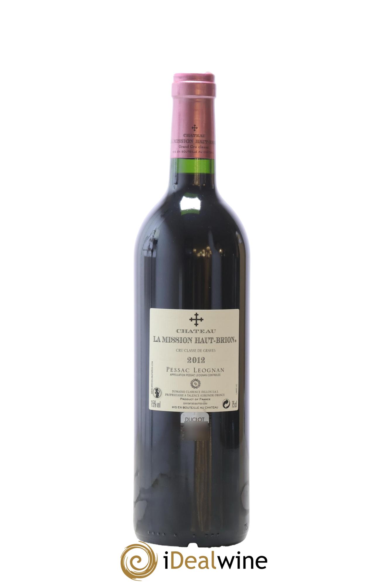 Château la Mission Haut-Brion Cru Classé de Graves 2012 - Lot de 1 bouteille - 1