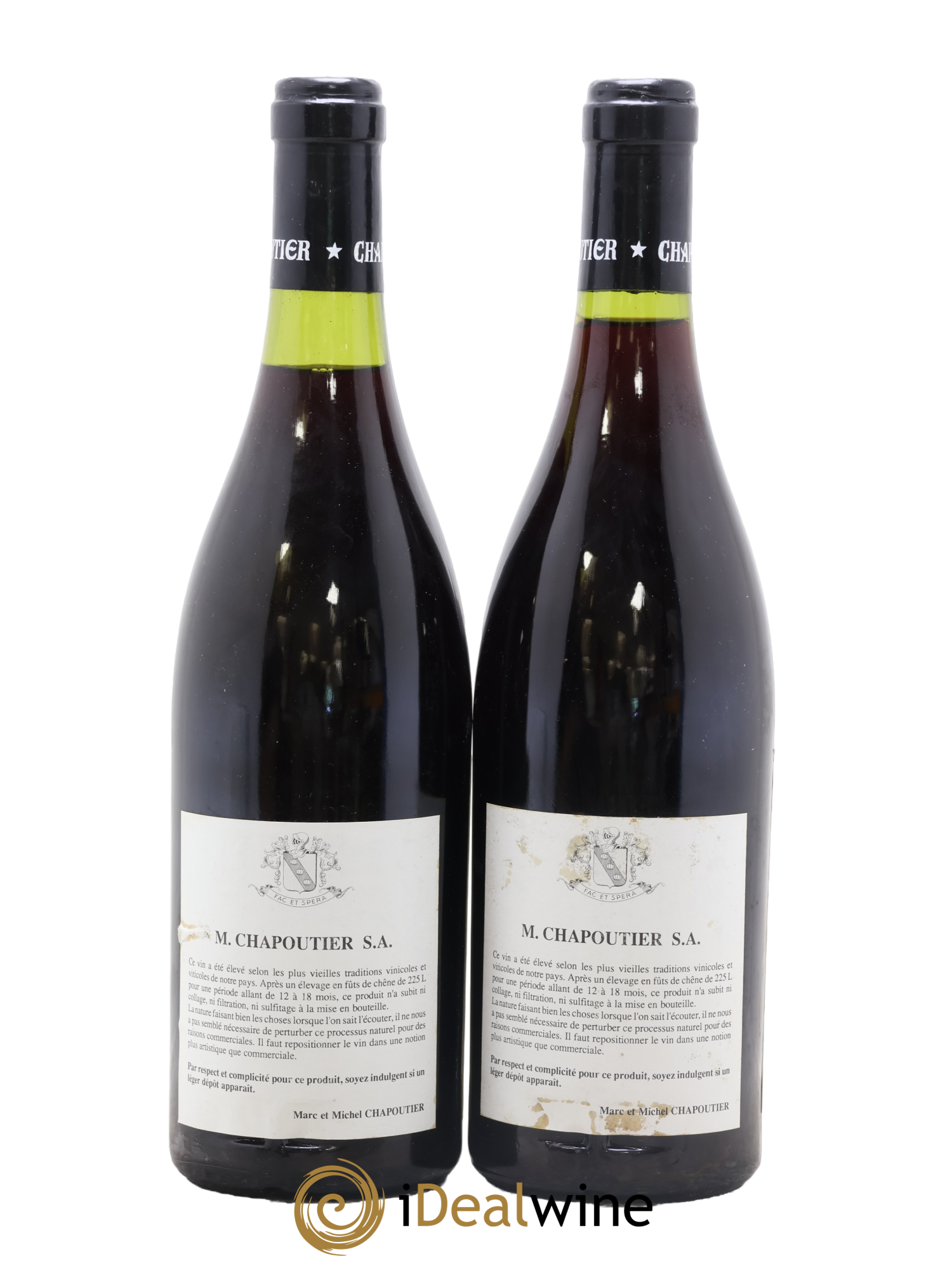 Châteauneuf-du-Pape Barbe Rac Chapoutier 1989 - Lot de 2 bouteilles - 1