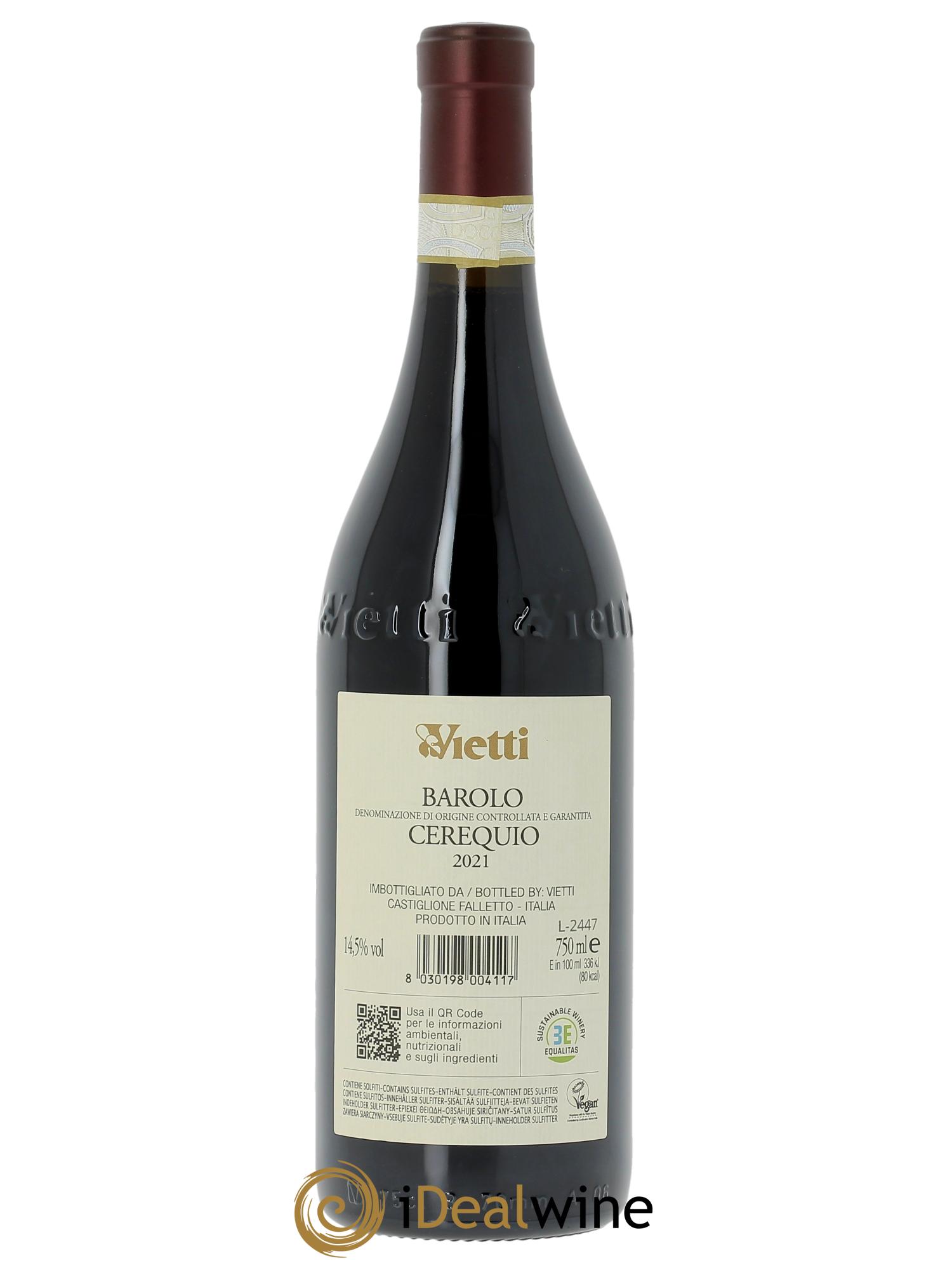 Barolo DOCG Cerequio Vietti 2021 - Lot of 1 bottle - 1