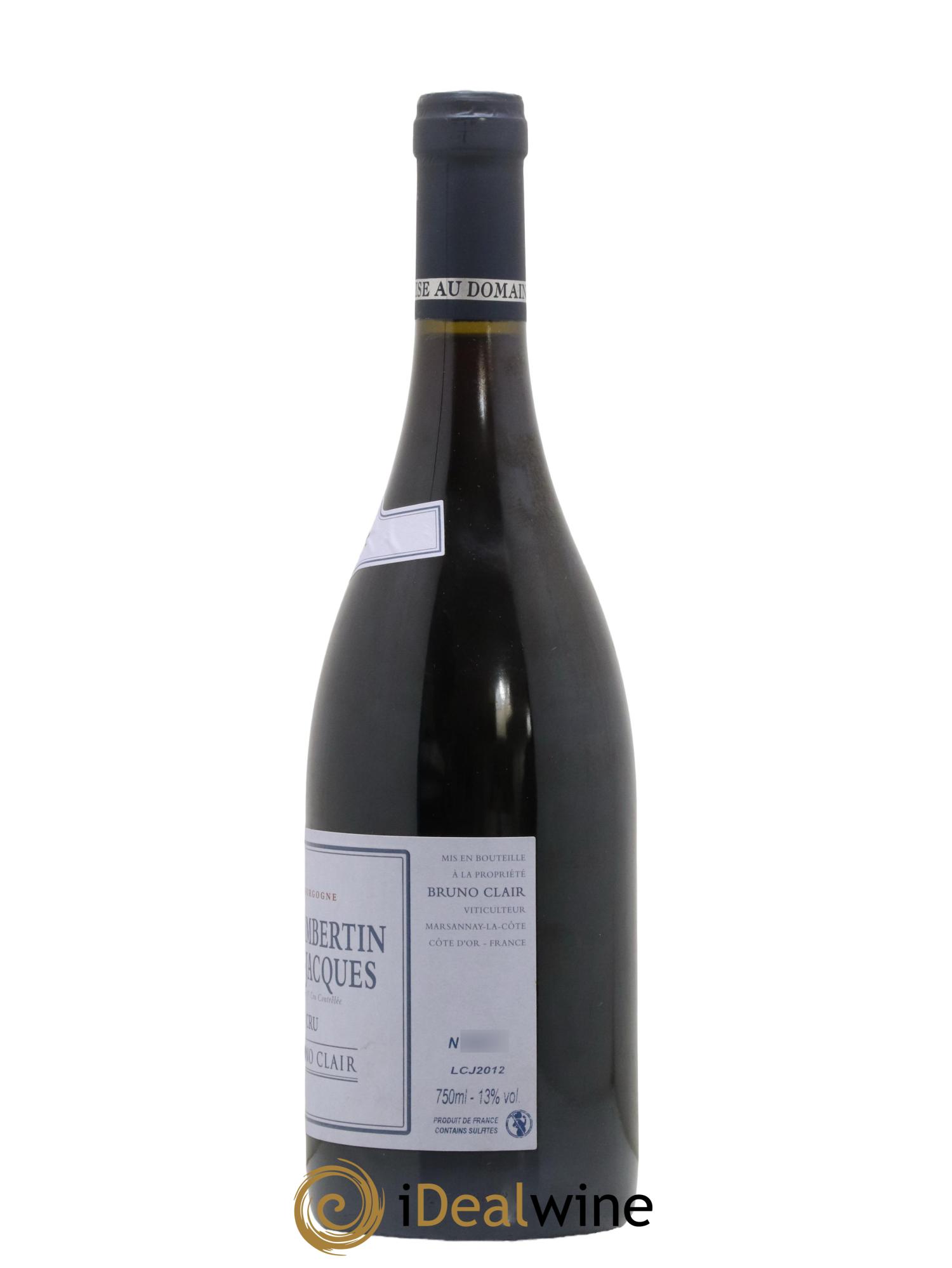 Gevrey-Chambertin 1er Cru Clos Saint-Jacques Bruno Clair (Domaine) 2012 - Lot de 1 bouteille - 1