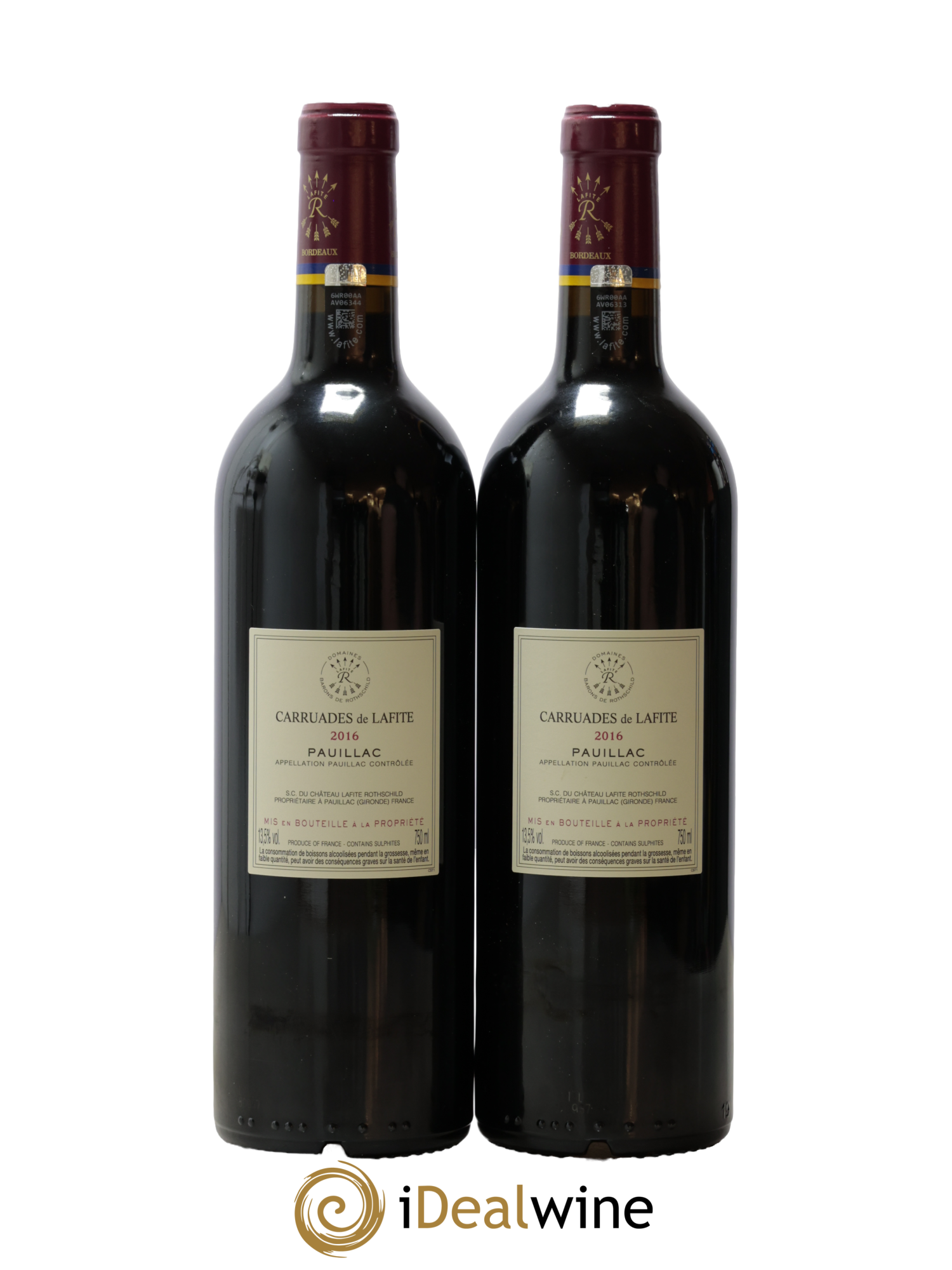 Carruades de Lafite Rothschild Second Vin 2016 - Lot de 2 bouteilles - 1