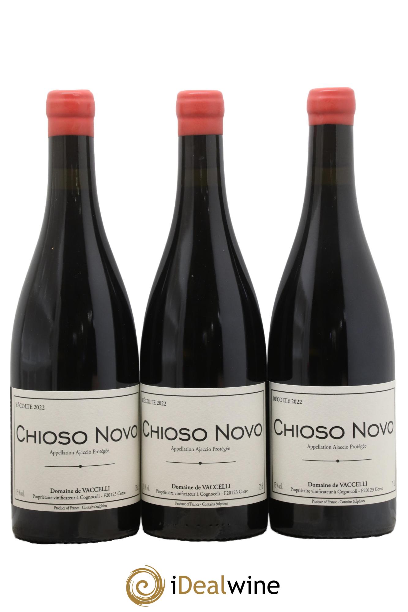 Ajaccio Chioso Novo Vaccelli 2022 - Posten von 3 Flaschen - 0