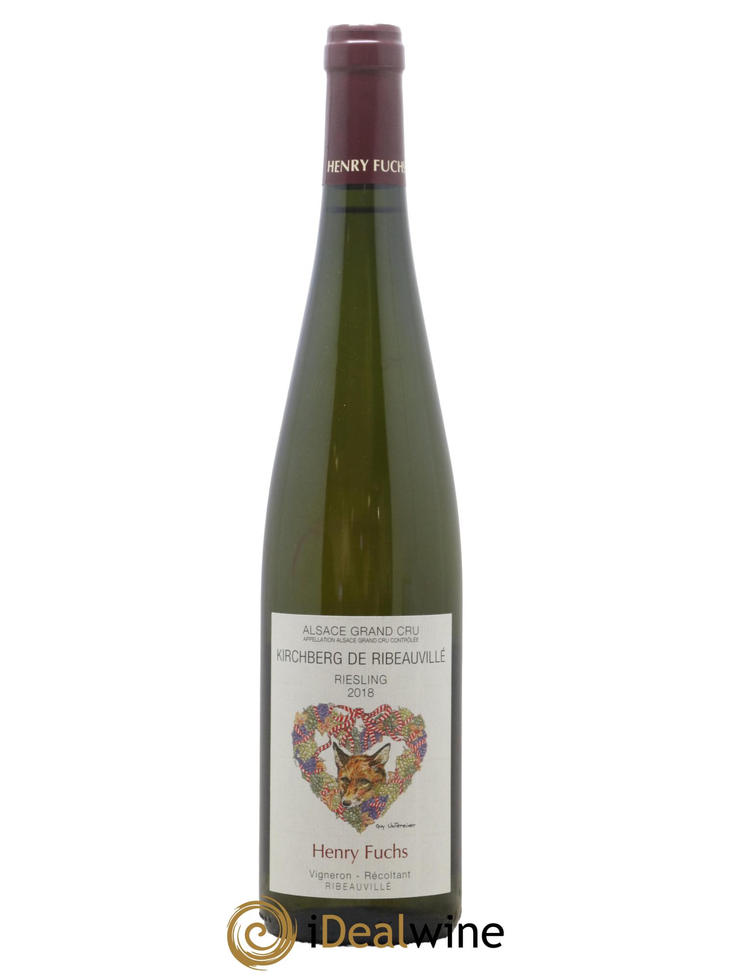 Alsace Grand Cru Kirchberg de Ribeauvillé Riesling Henry Fuchs 2018 - Lot de 1 bouteille - 0