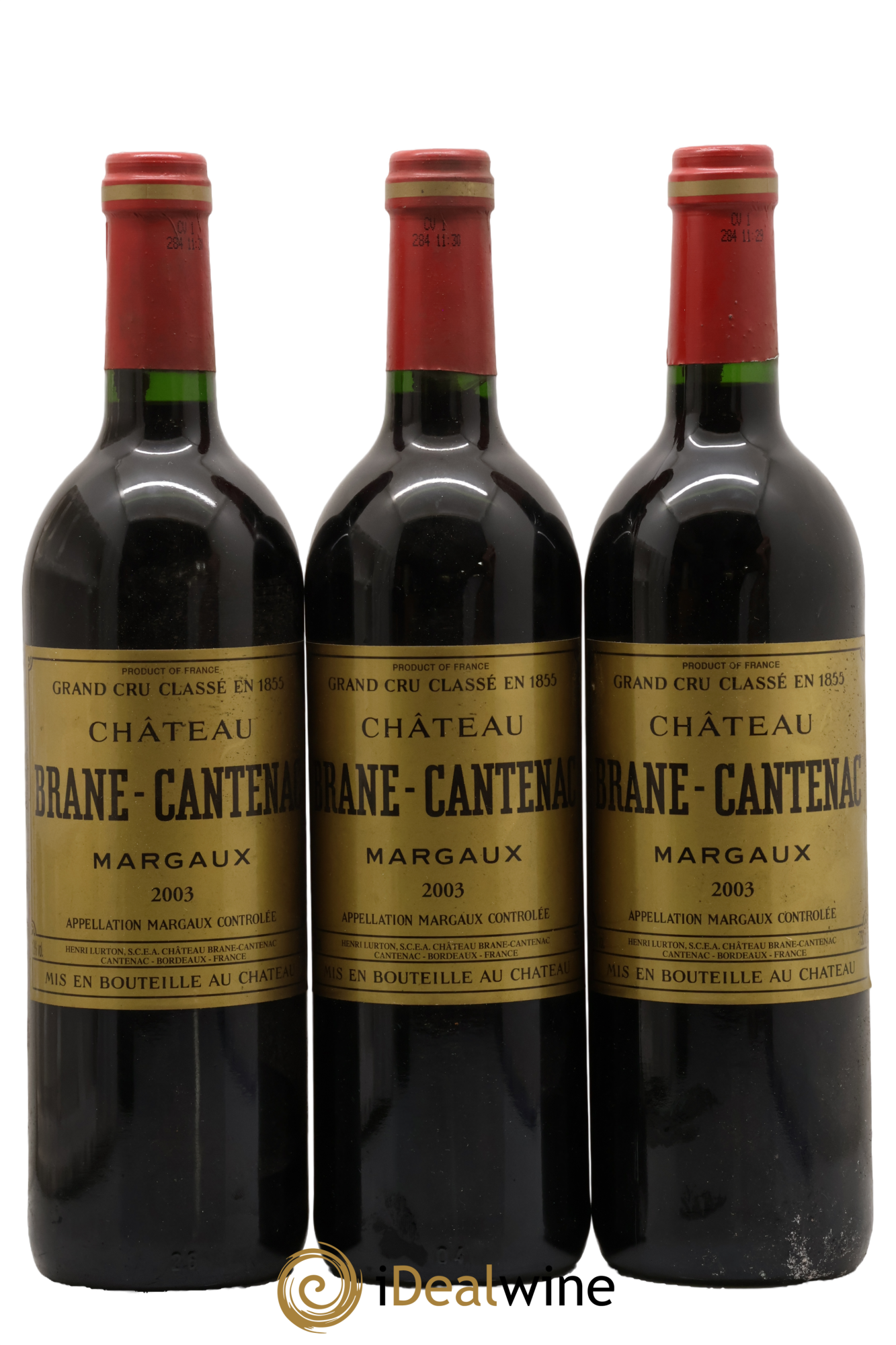 Château Brane Cantenac 2ème Grand Cru Classé 2003 - Lot of 3 bottles - 0