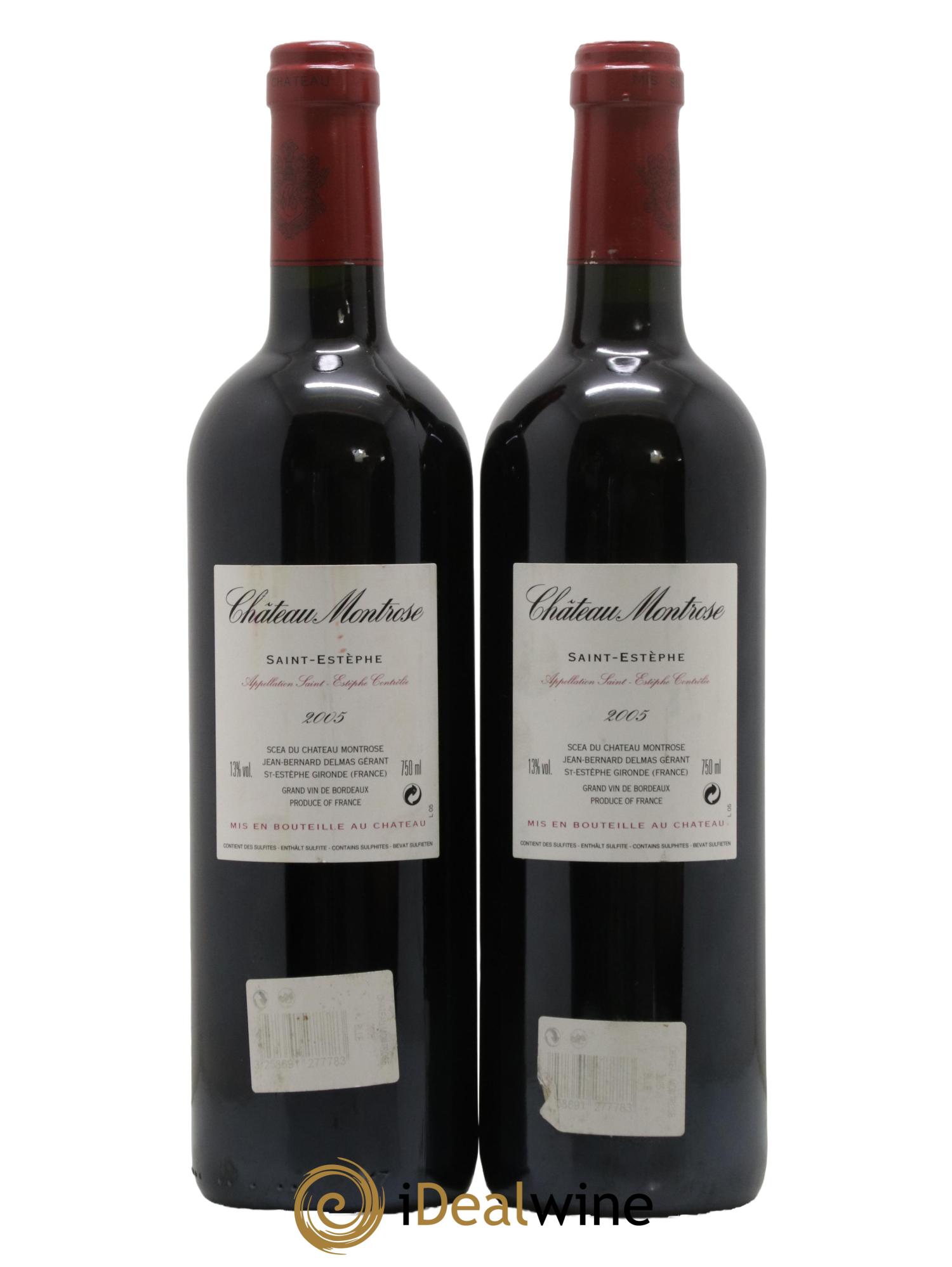 Château Montrose 2ème Grand Cru Classé 2005 - Lot de 2 bouteilles - 1