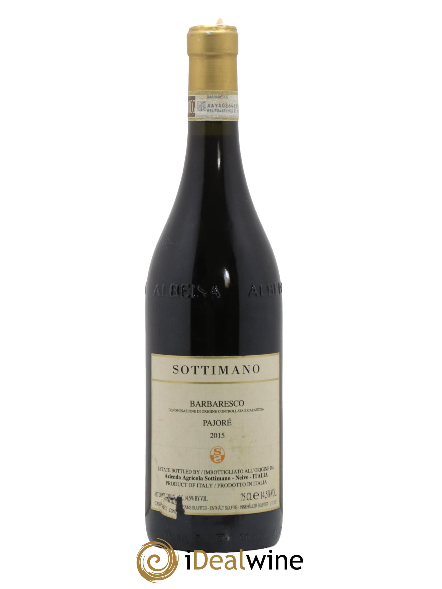 Barbaresco DOCG Pajoré Sottimano 2015 - Lot de 1 bouteille - 0