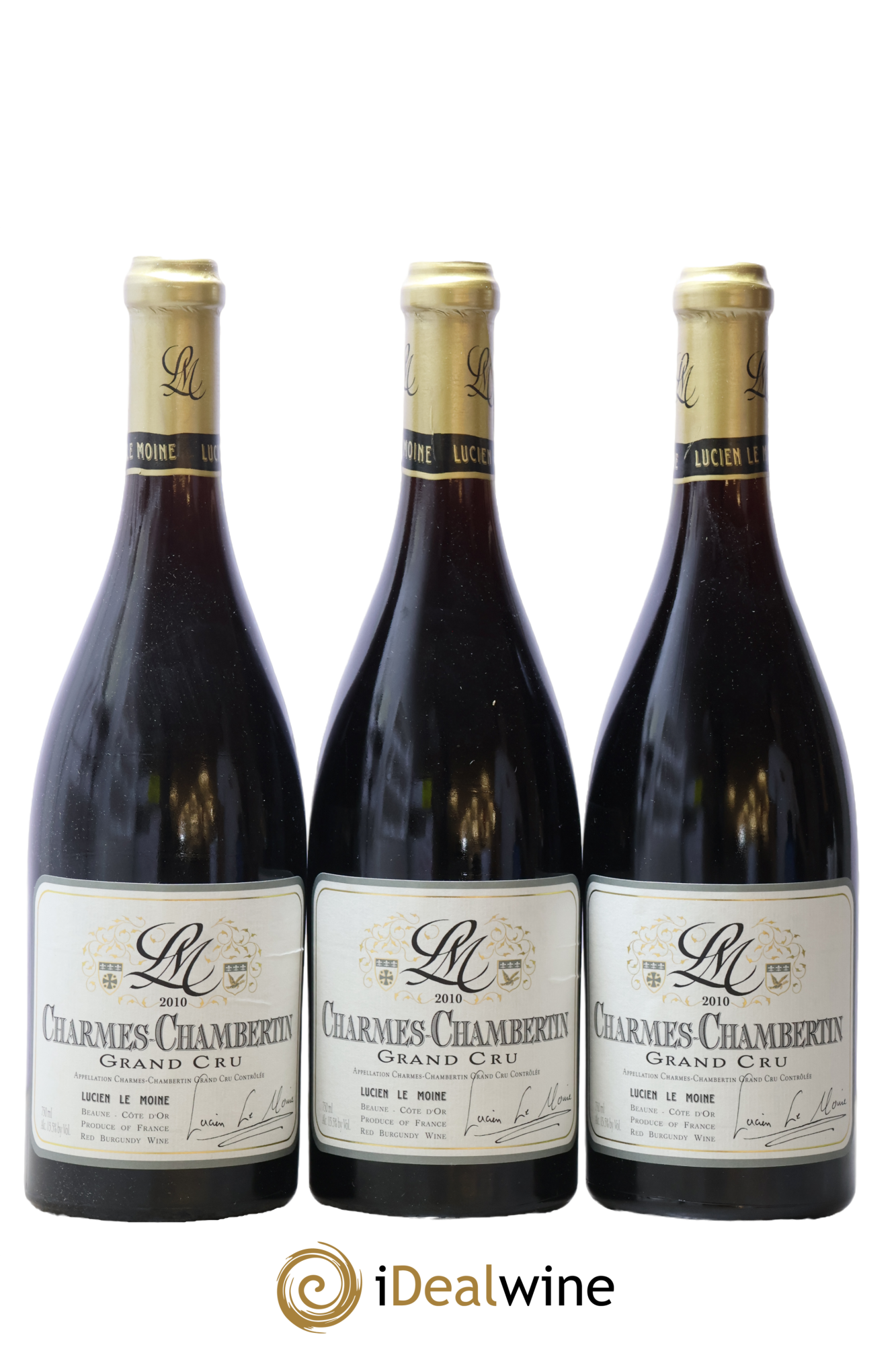 Charmes-Chambertin Grand Cru Lucien Le Moine 2010 - Posten von 3 Flaschen - 0