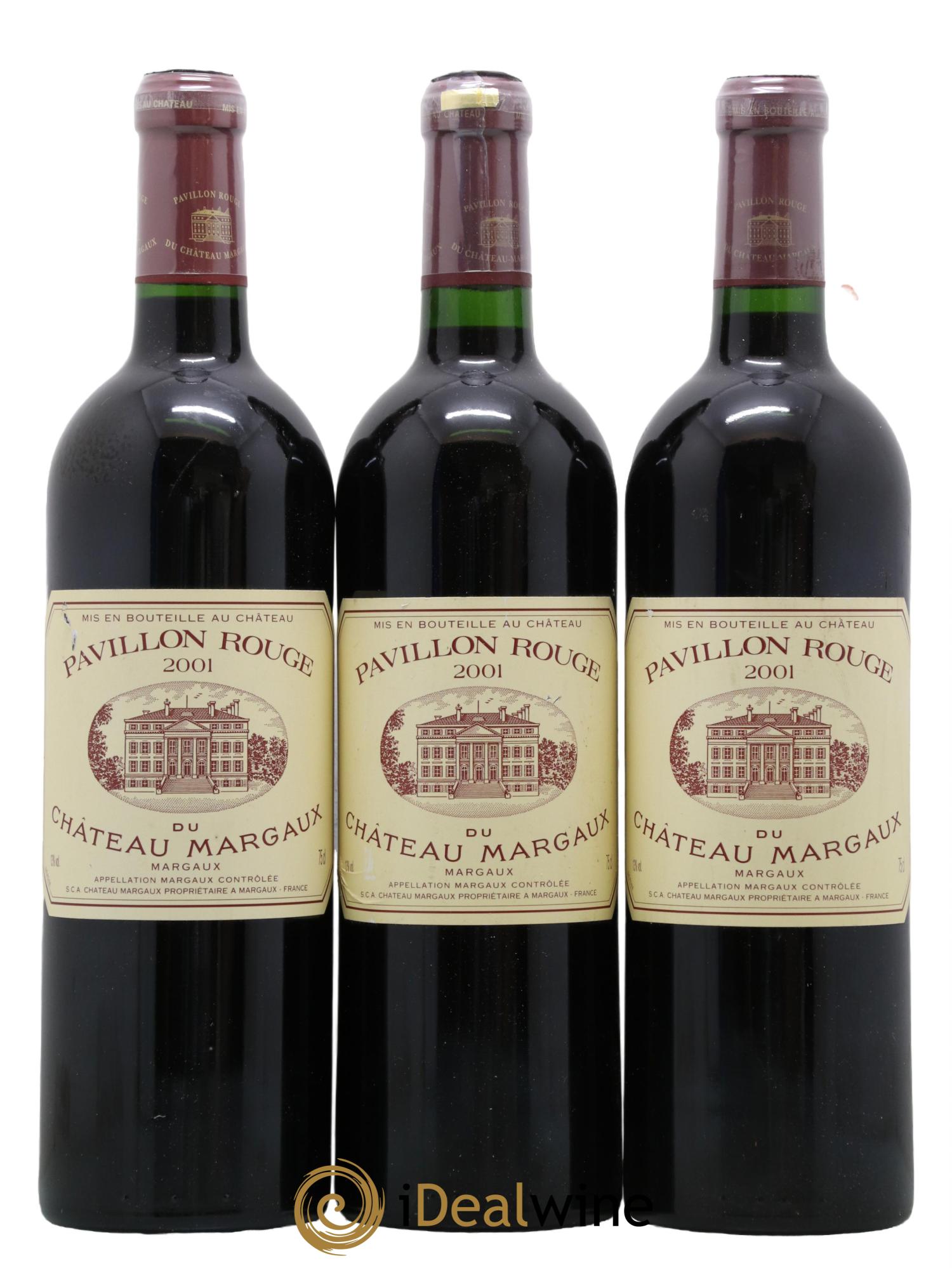 Pavillon Rouge du Château Margaux Second Vin 2001 - Lot de 3 bouteilles - 0