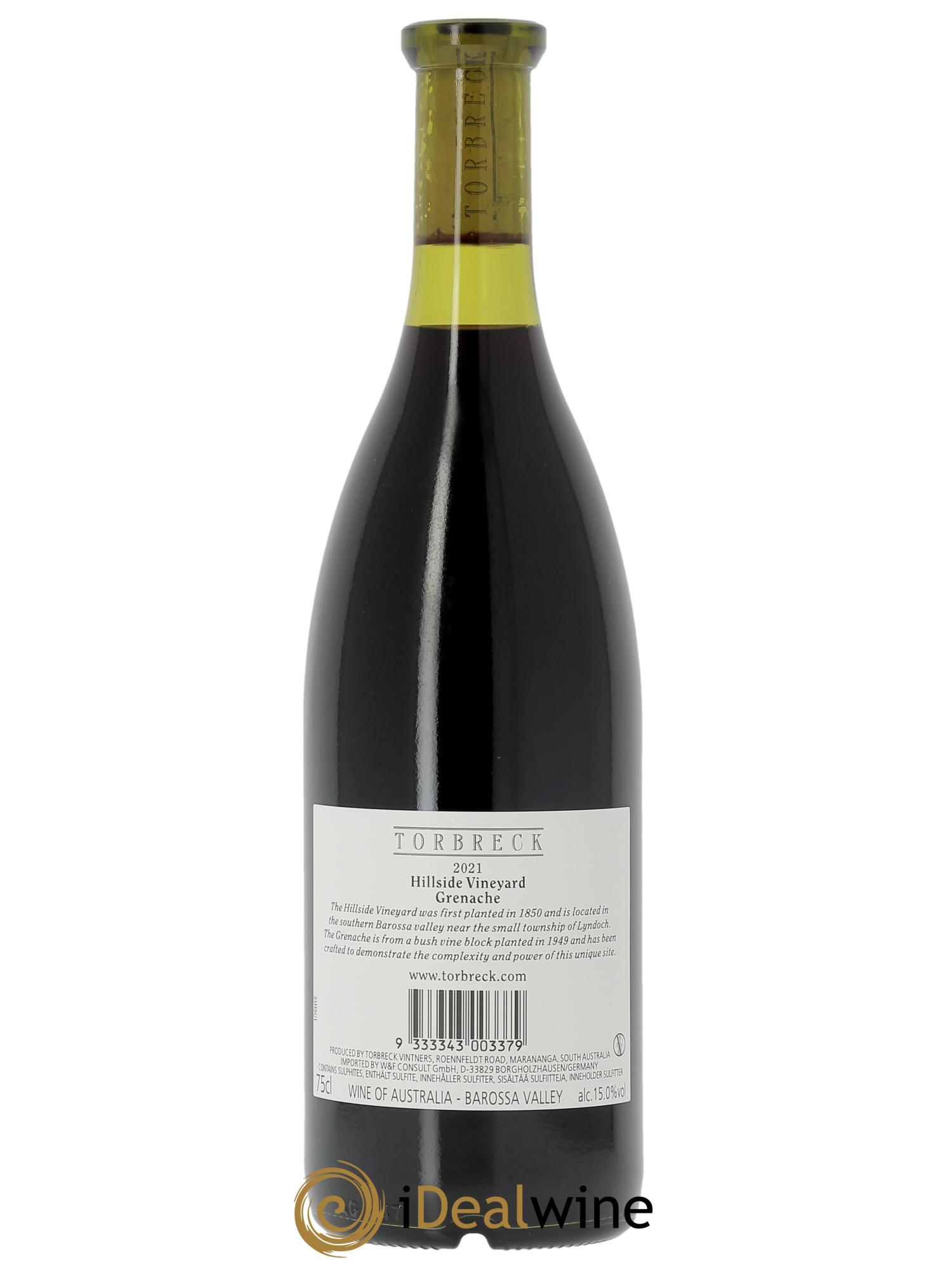 Barossa Valley Torbreck Hillside Vineyard Grenache 2021 - Lot de 1 bouteille - 1