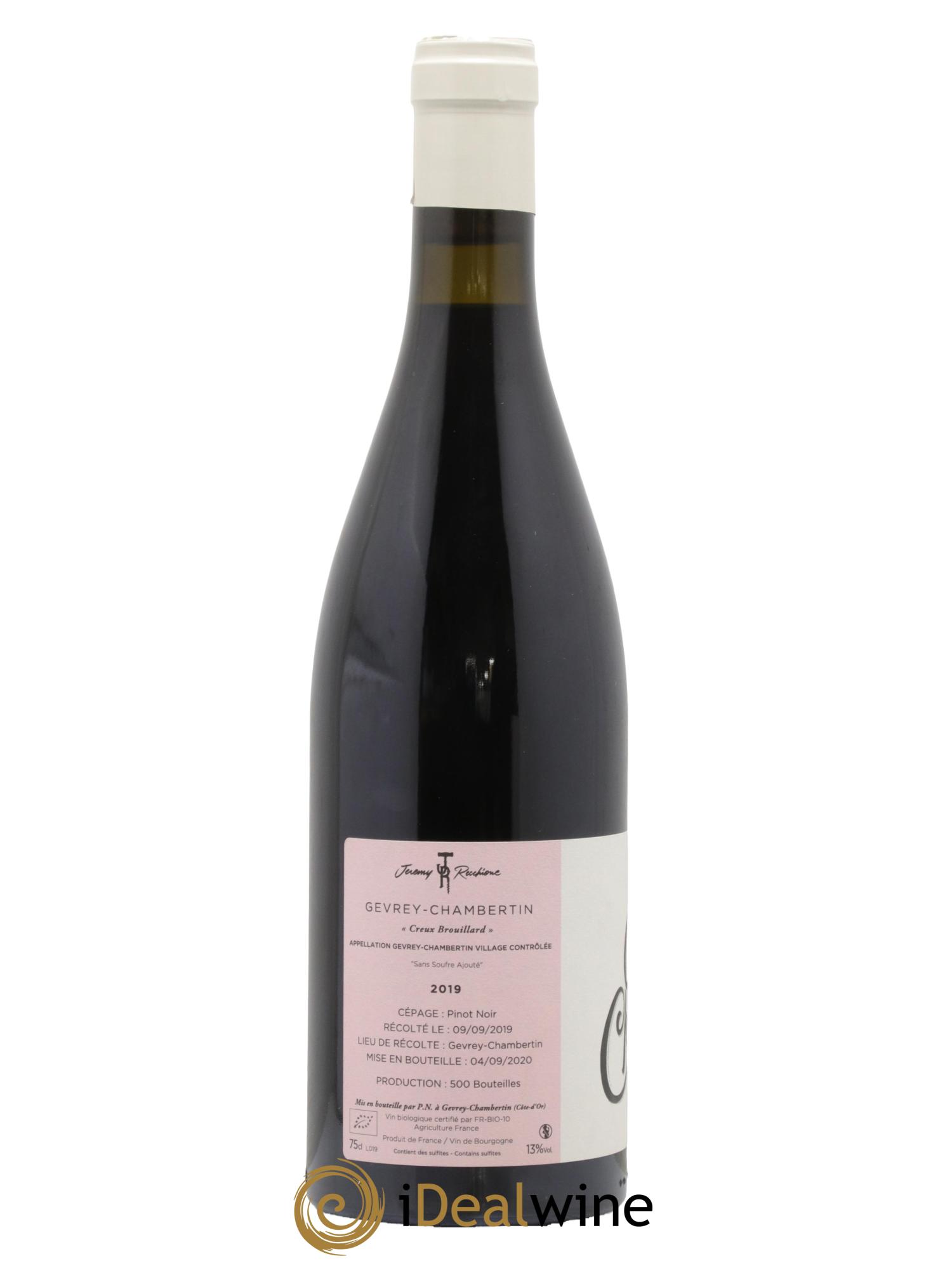 Gevrey-Chambertin Creux Brouillard Jérémy Recchione 2019 - Lot de 1 bouteille - 1