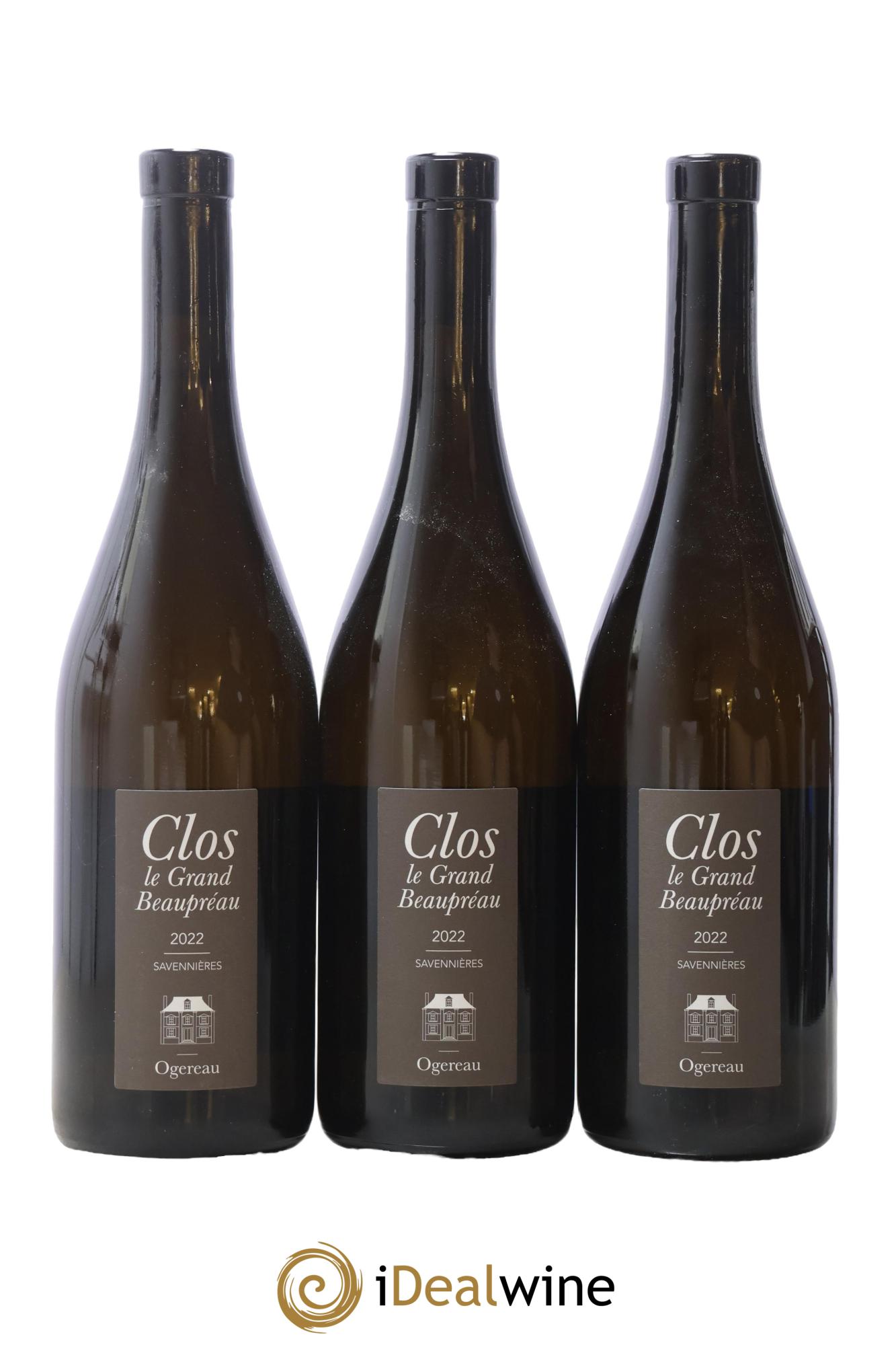 Savennières Clos le Grand Beaupréau Domaine Ogereau 2022 - Lot de 3 bouteilles - 0