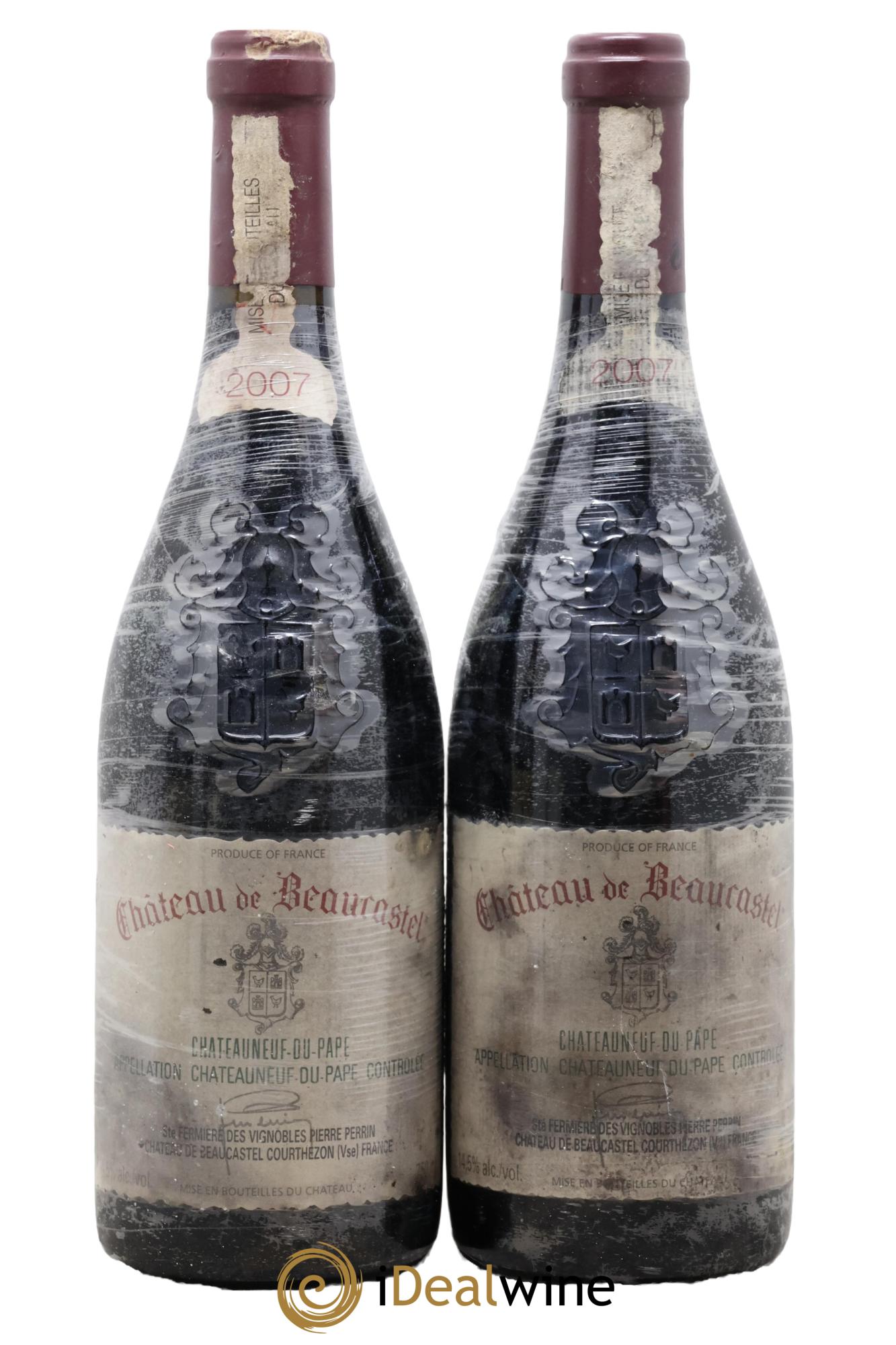 Châteauneuf-du-Pape Château de Beaucastel Famille Perrin 2007 - Lot of 2 bottles - 0
