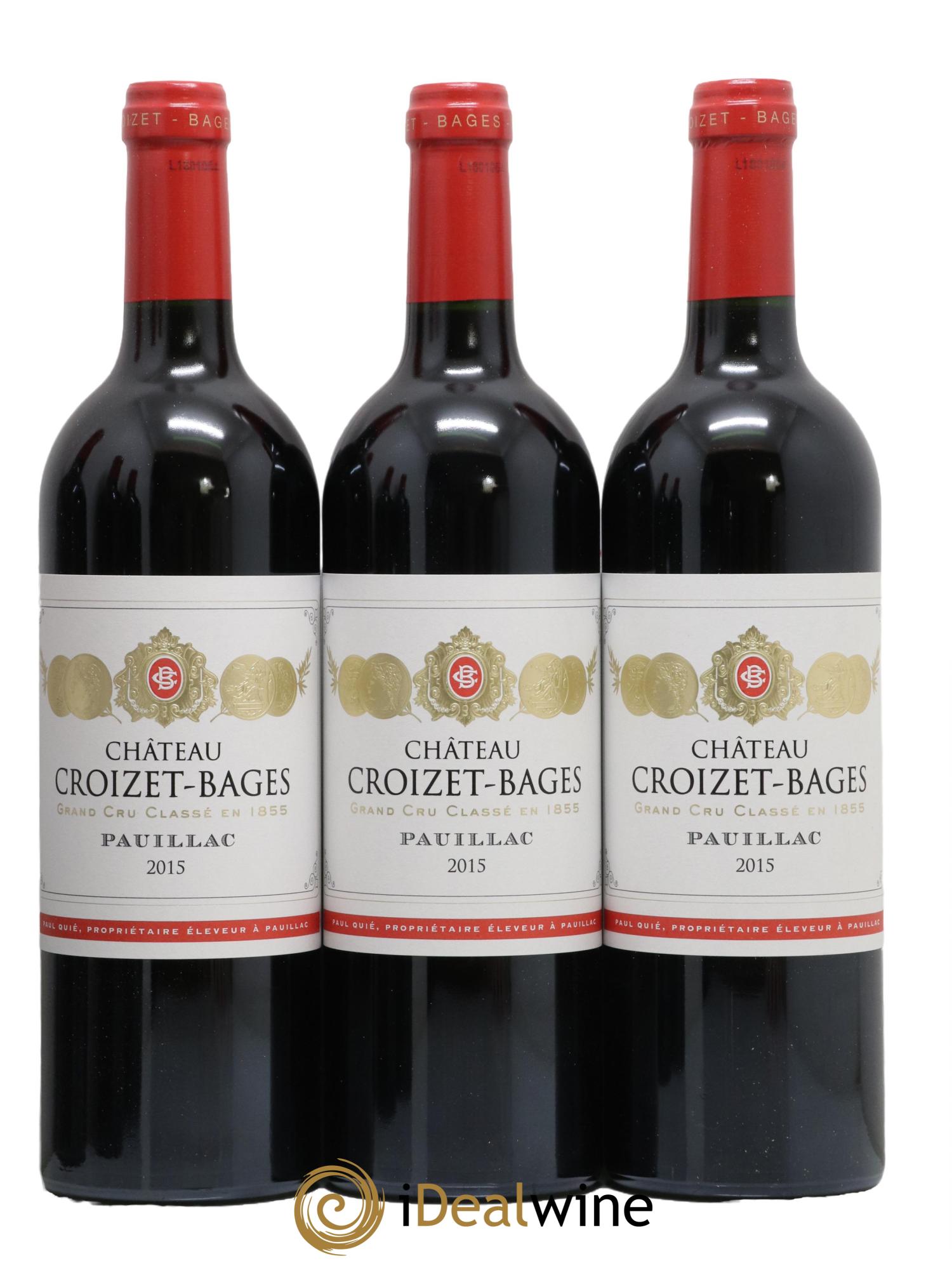 Château Croizet Bages 5ème Grand Cru Classé 2015 - Lot de 12 bouteilles - 1