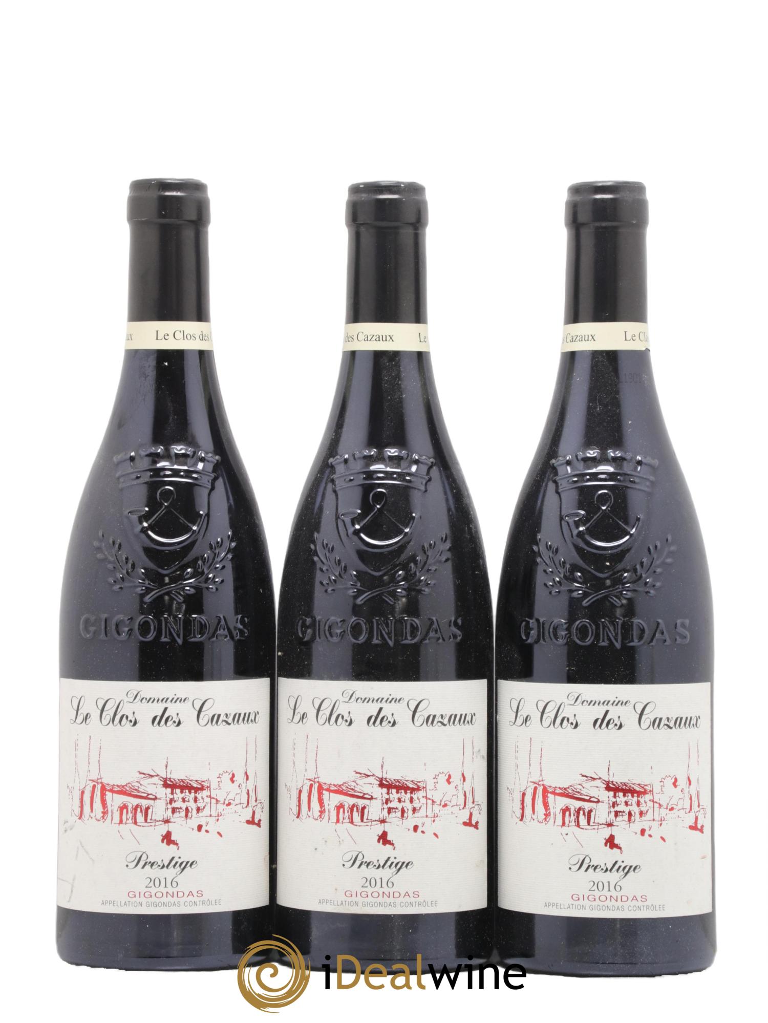 Gigondas Cuvee Prestige Les Clos des Cazaux 2016 - Lot de 3 bouteilles - 0