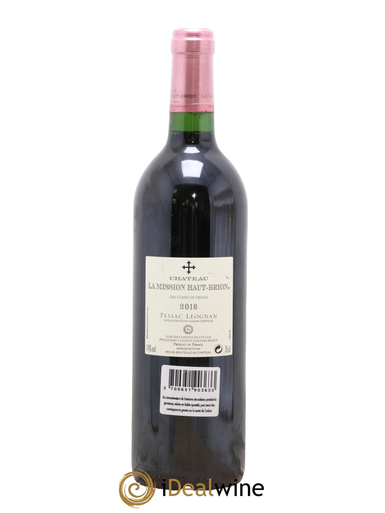 Château la Mission Haut-Brion Cru Classé de Graves 2016 - Lot de 1 bouteille - 1