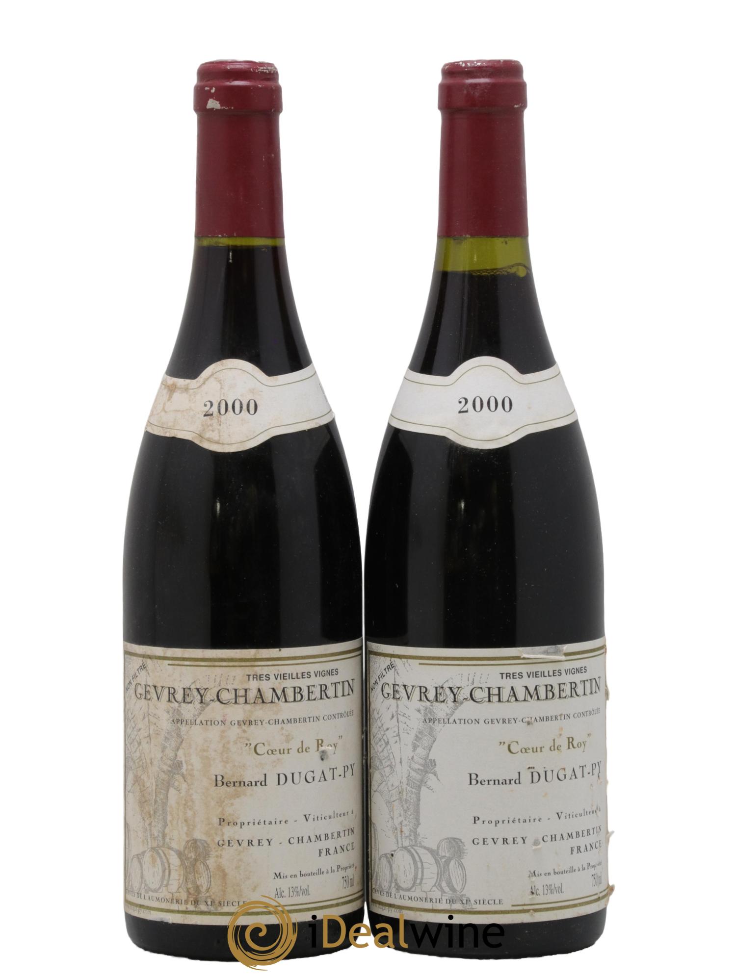 Gevrey-Chambertin Coeur de Roy Très Vieilles Vignes Dugat-Py 2000 - Lot de 2 bouteilles - 0