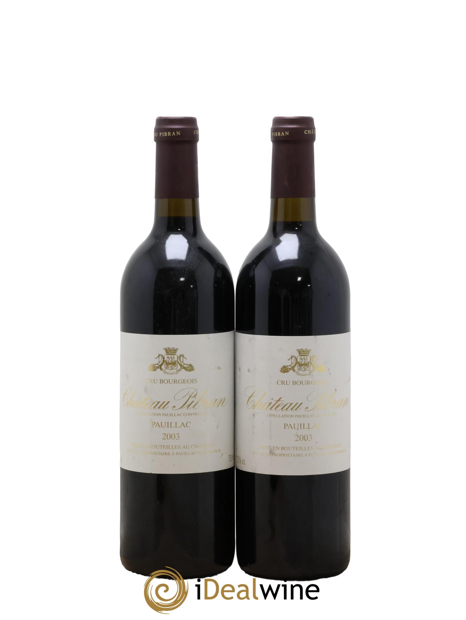 Château Pibran 2003 - Lotto di 2 bottiglie - 0