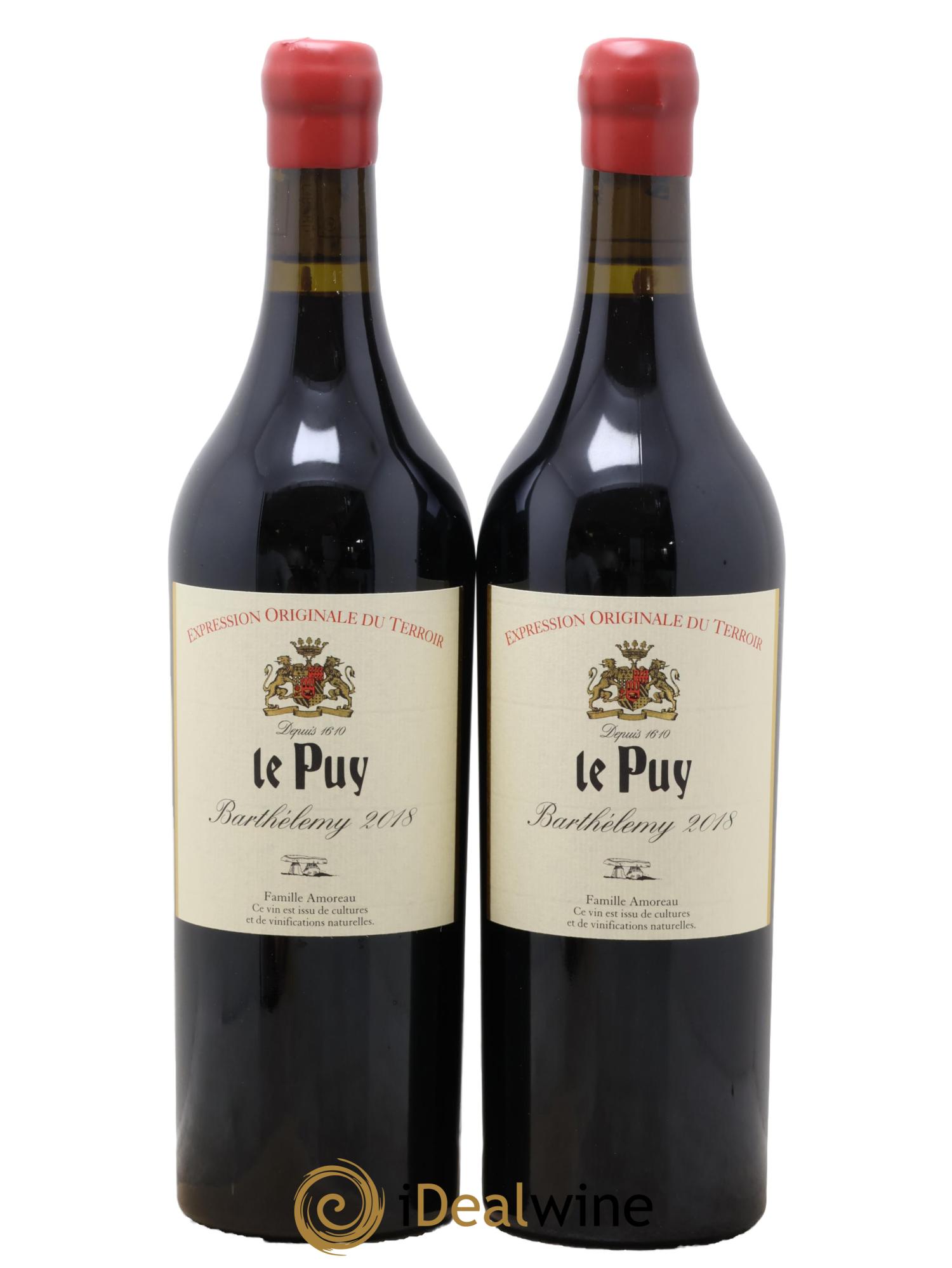 Le Puy - Cuvée Barthélemy 2018 - Lot of 2 bottles - 0